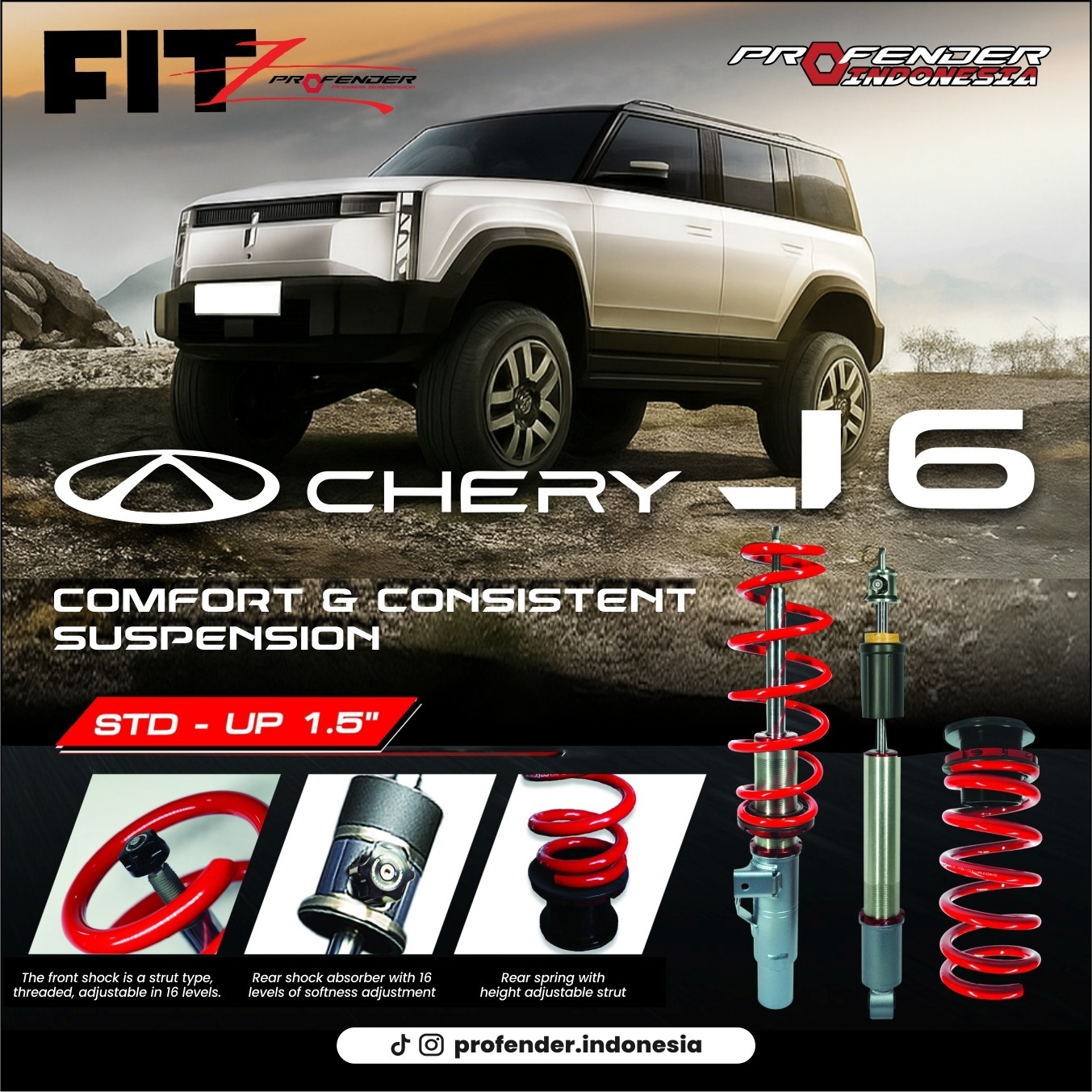 PROFENDER COILOVER FITZ SERIES CHERY J6