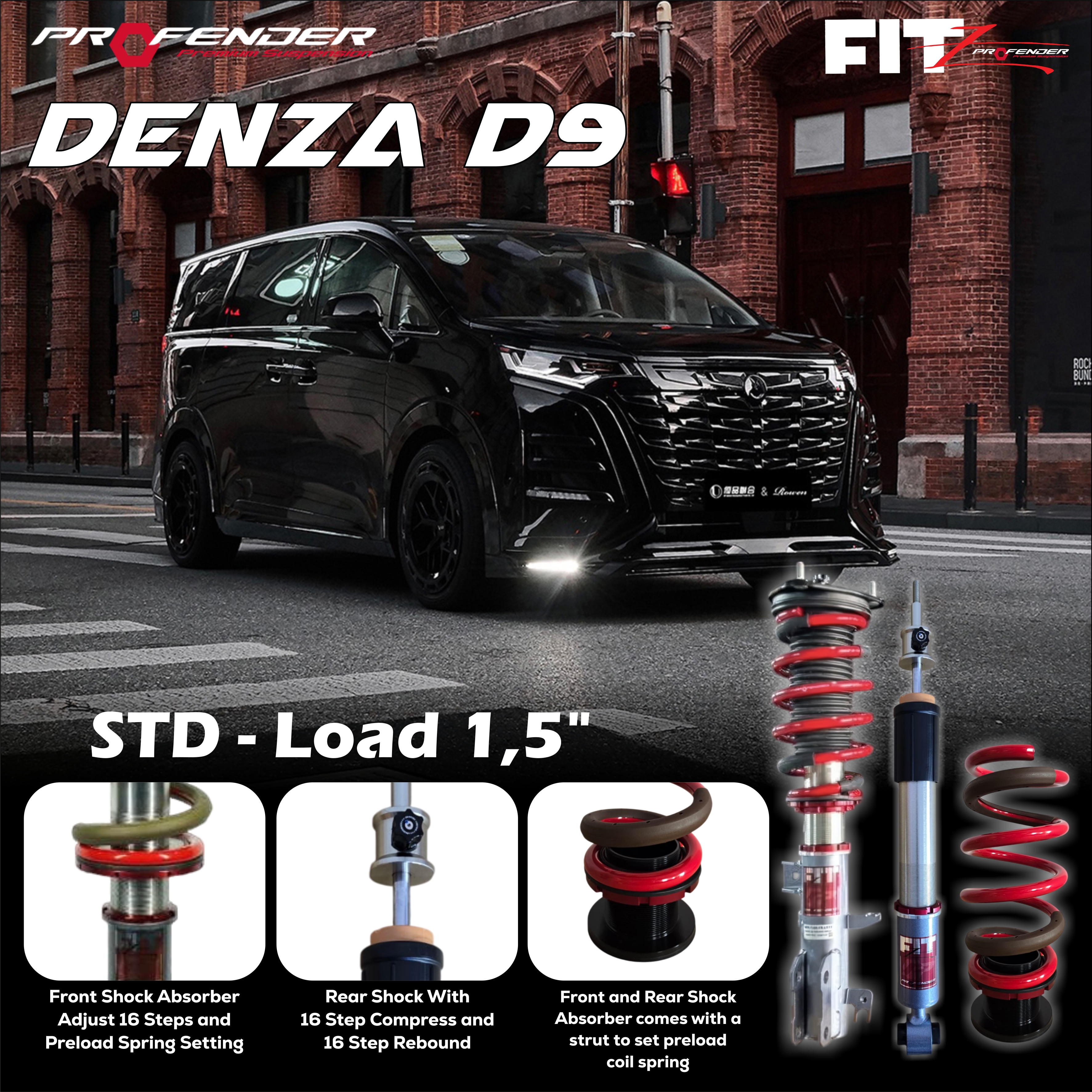 PROFENDER COILOVER FITZ SERIES DENZA D9