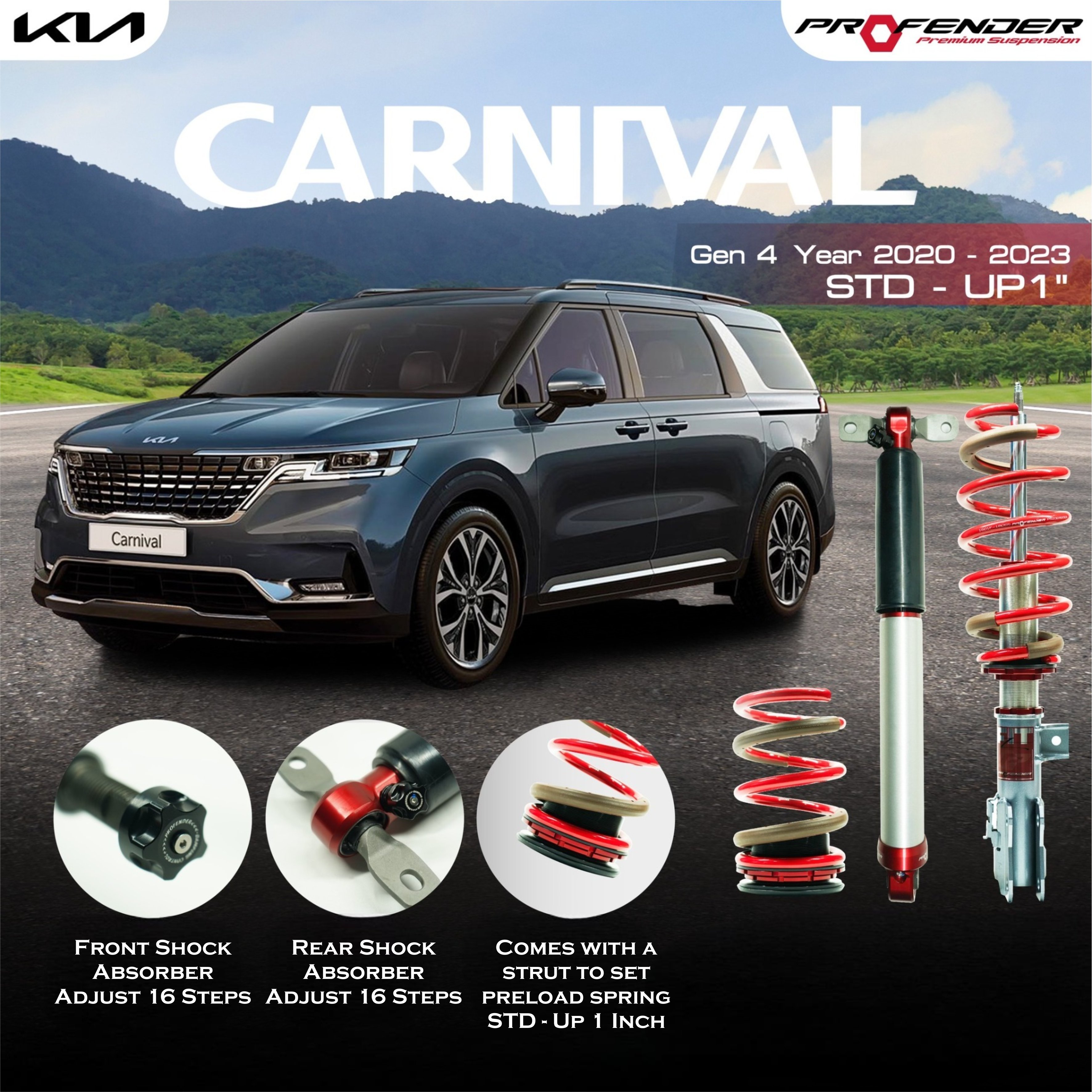 PROFENDER COILOVER FITZ SERIES KIA CARNIVAL 20+