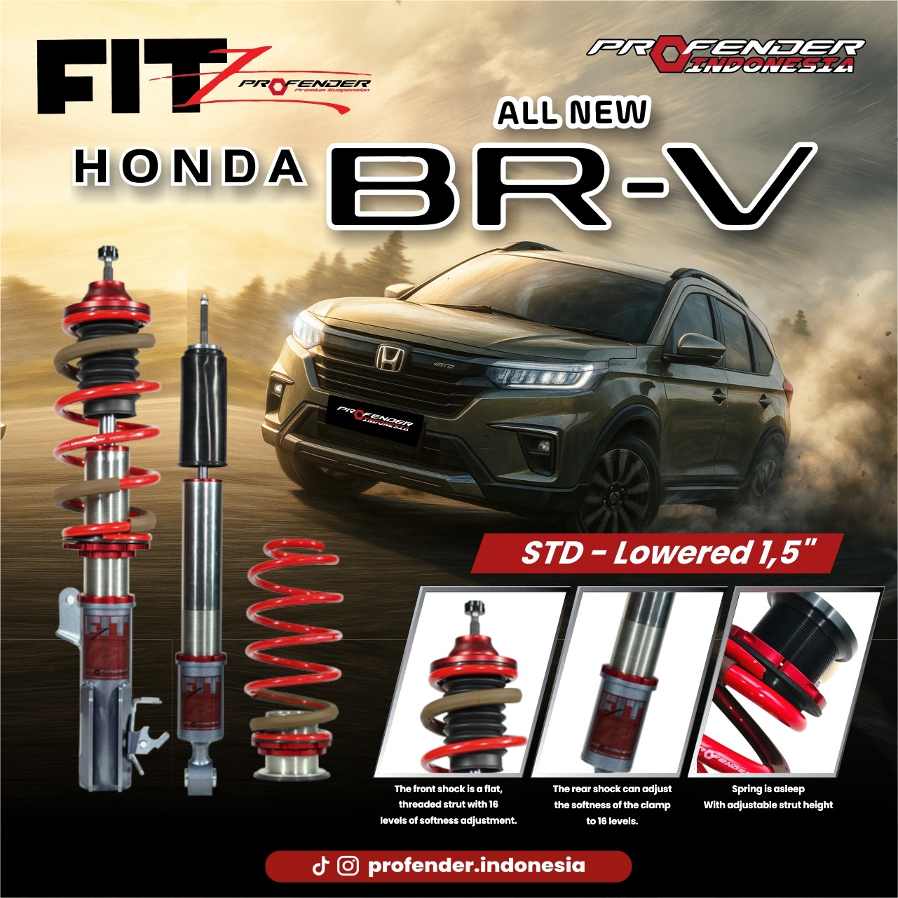 PROFENDER COILOVER FITZ SERIES HONDA BRV 21+