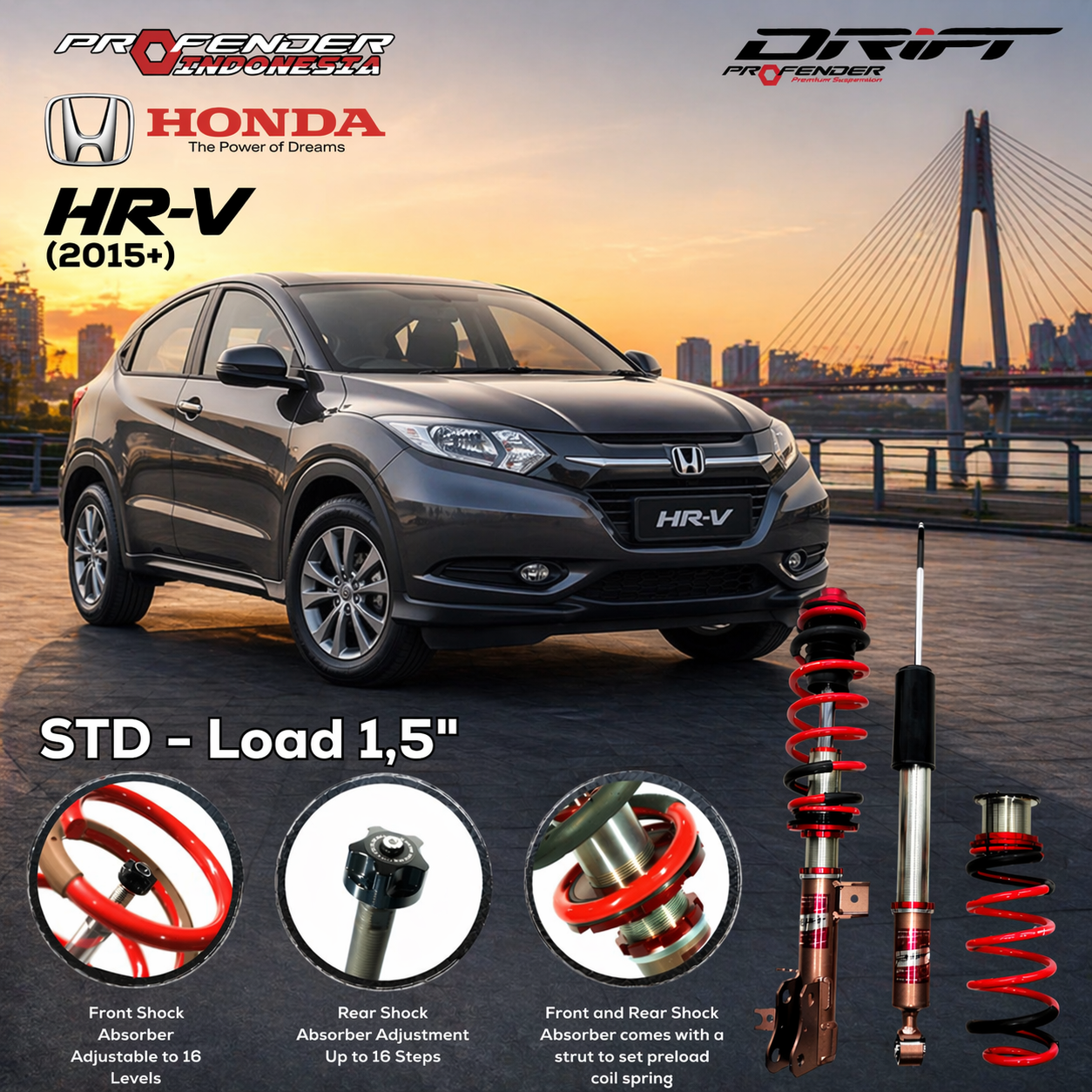 PROFENDER COILOVER DRIFT SERIES HONDA HRV 16+