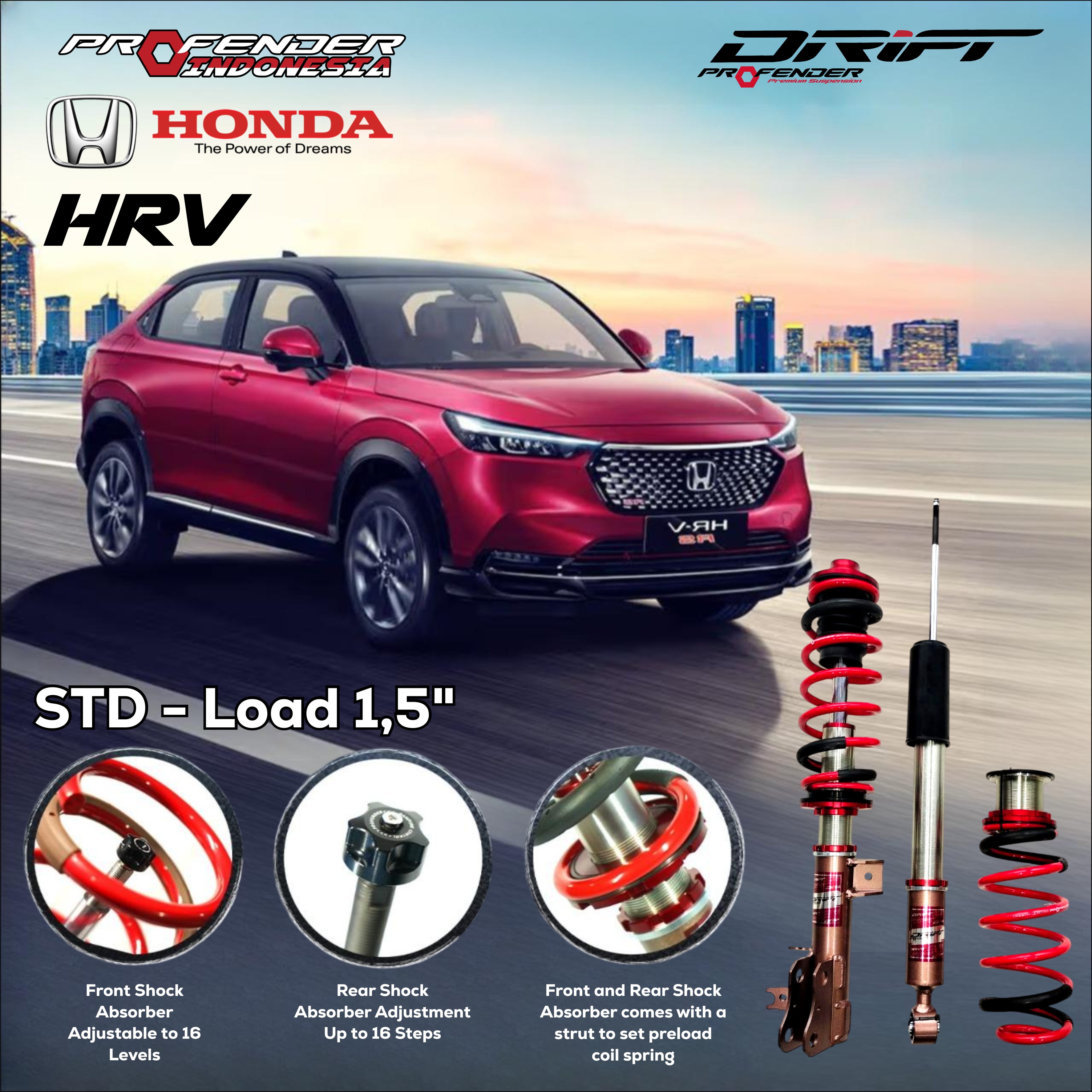 PROFENDER COILOVER DRIFT SERIES HONDA HRV 21+