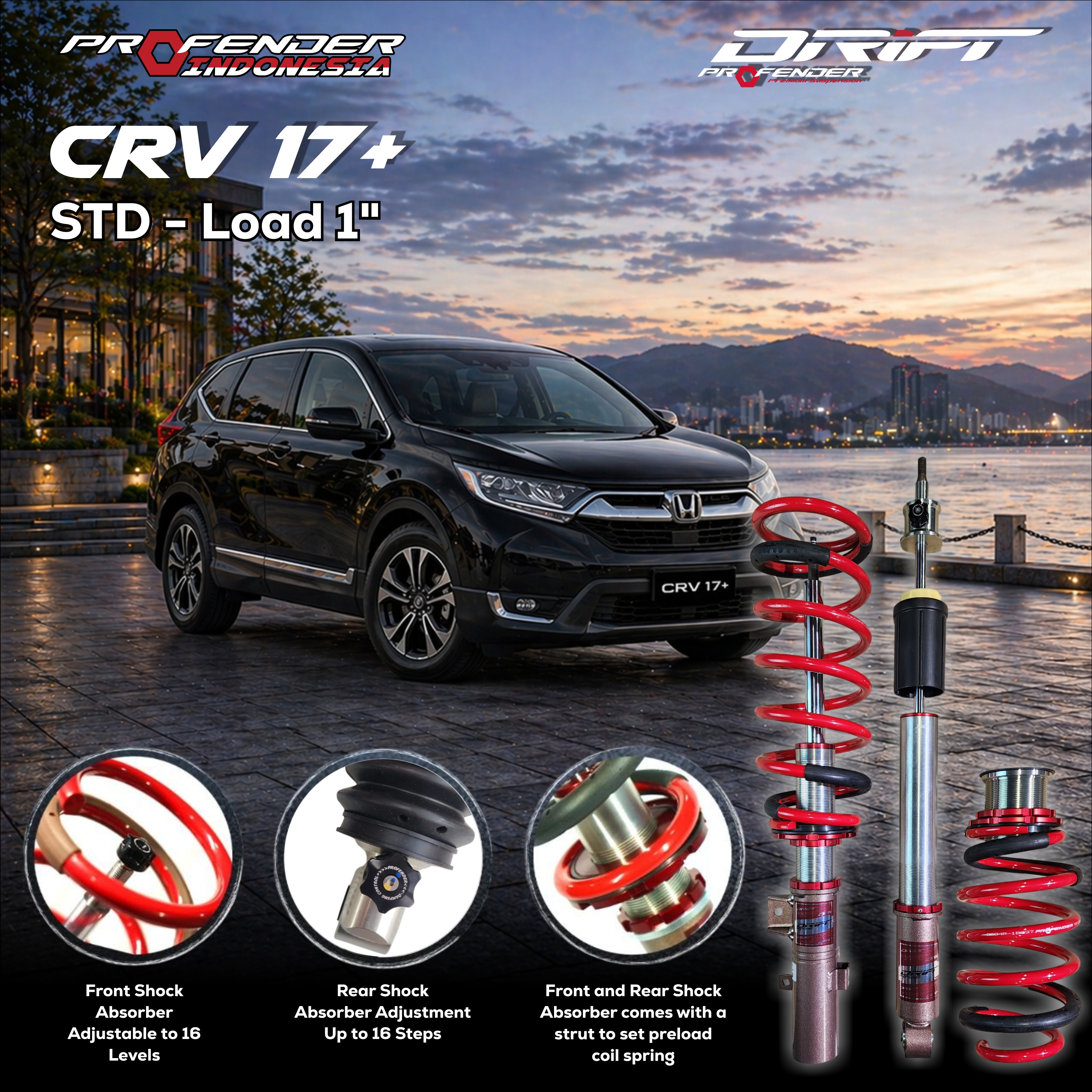 PROFENDER COILOVER DRIFT SERIES HONDA CRV 17+
