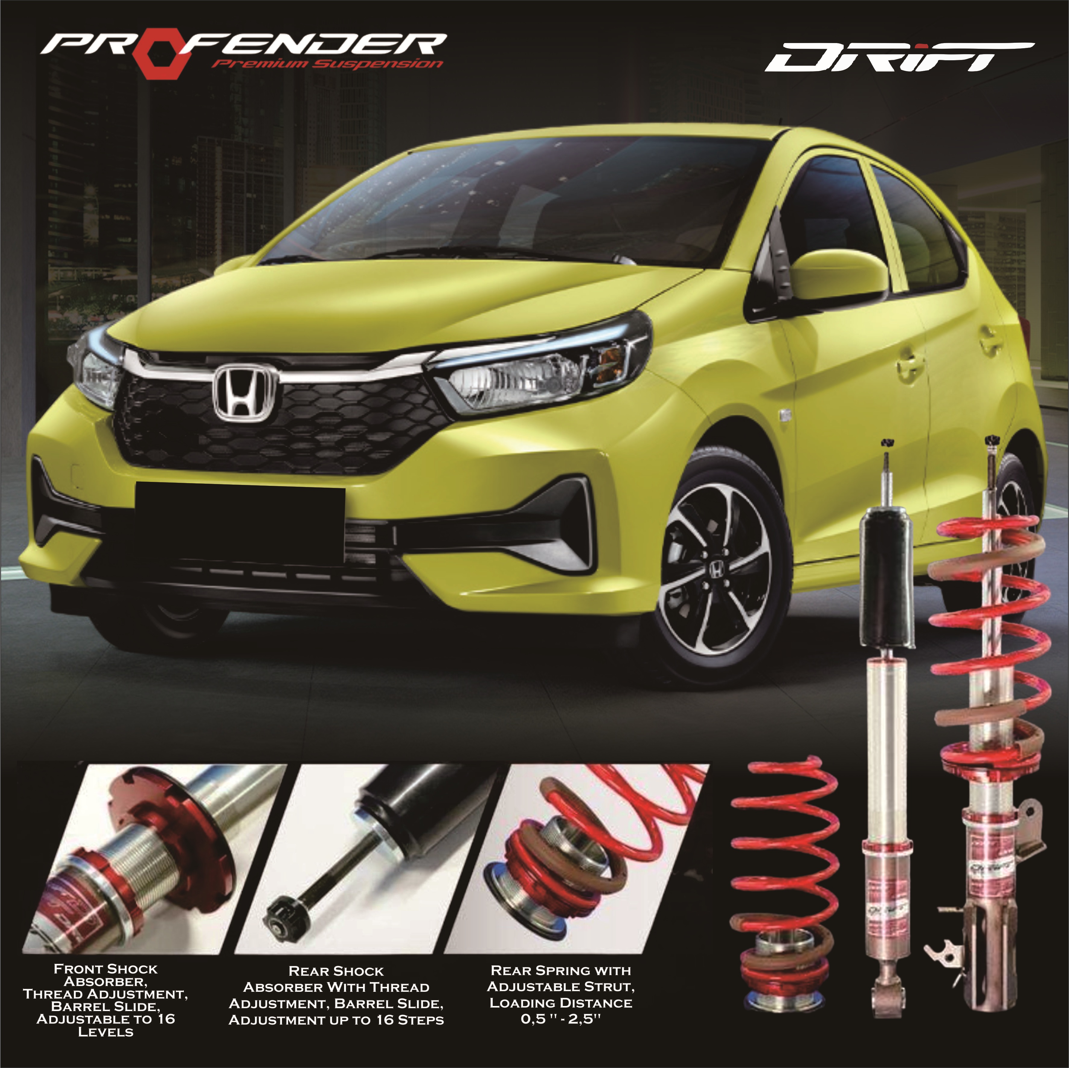 PROFENDER COILOVER DRIFT SERIES HONDA BRIO