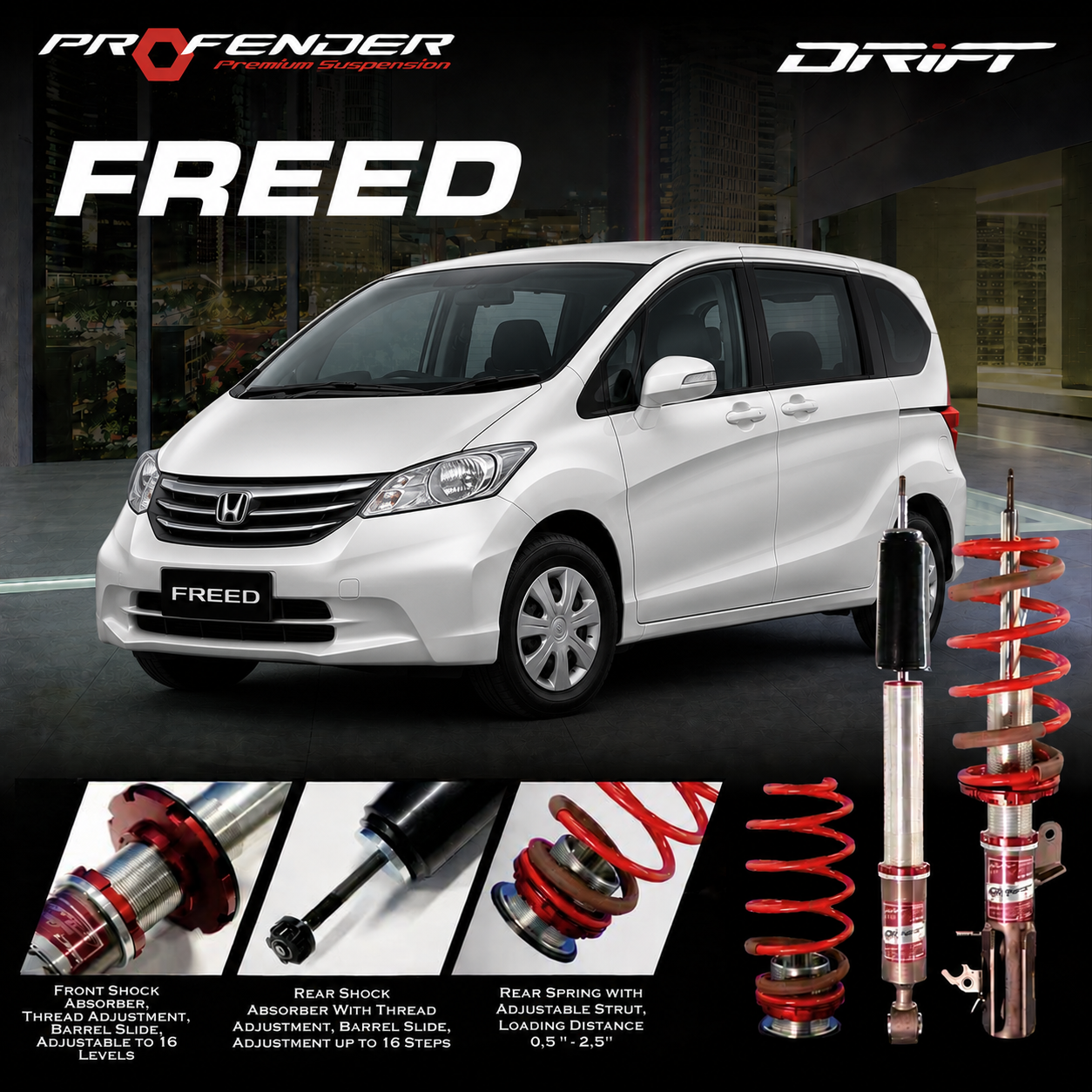 PROFENDER COILOVER DRIFT SERIES HONDA FREED