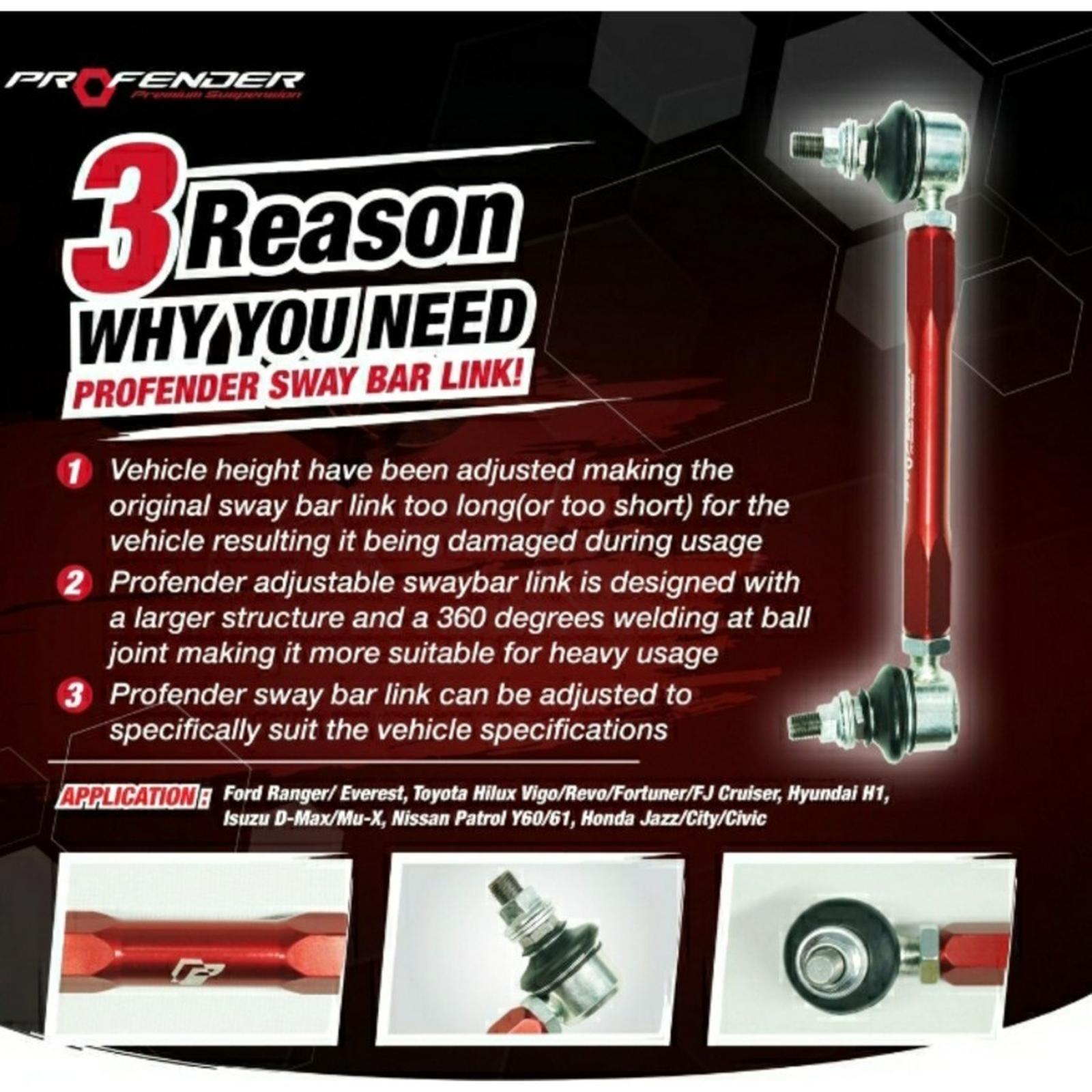 PROFENDER ADJUSTABLE STABILIZER LINK HONDA CITY  GN 21+