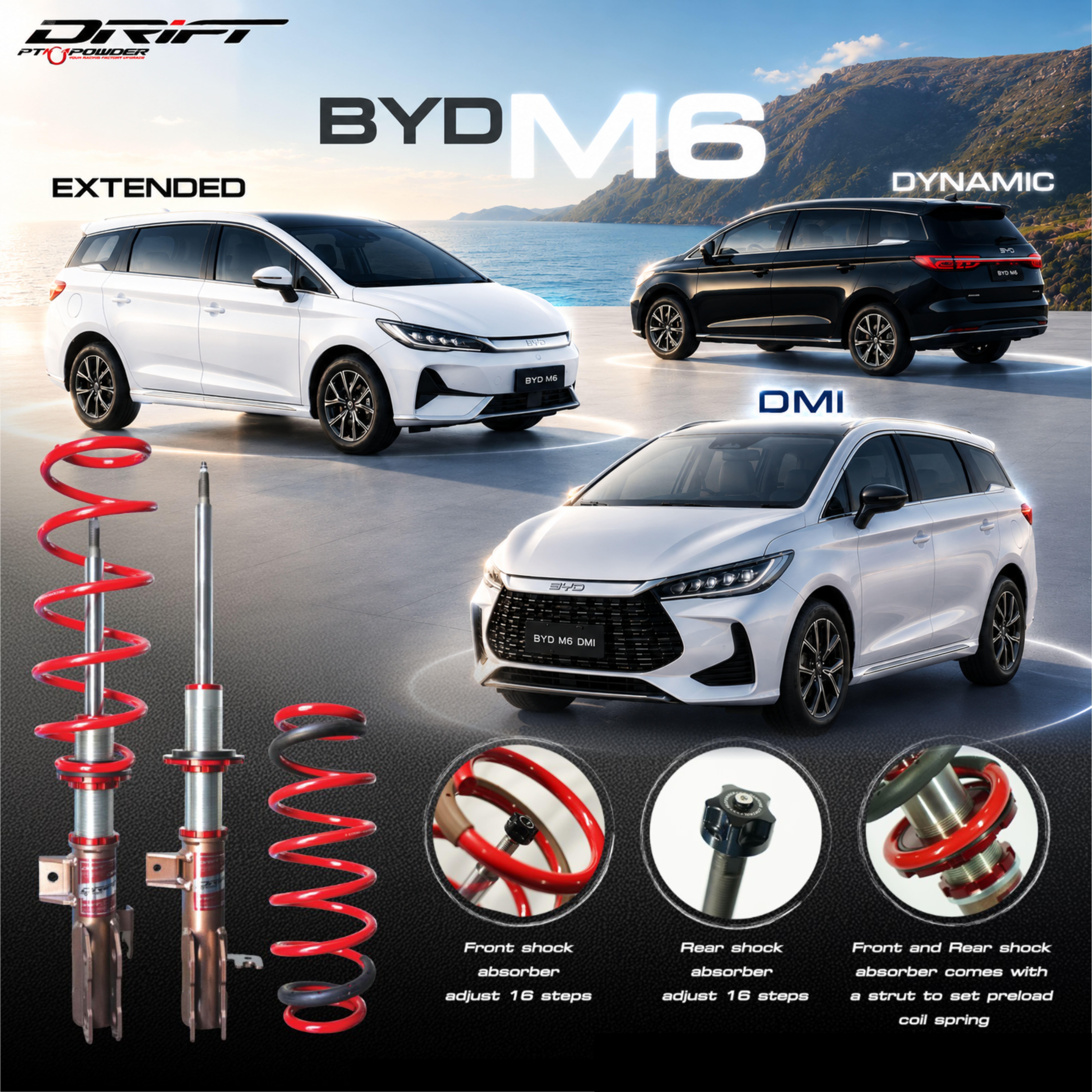 PROFENDER COILOVER DRIFT SERIES BYD M6