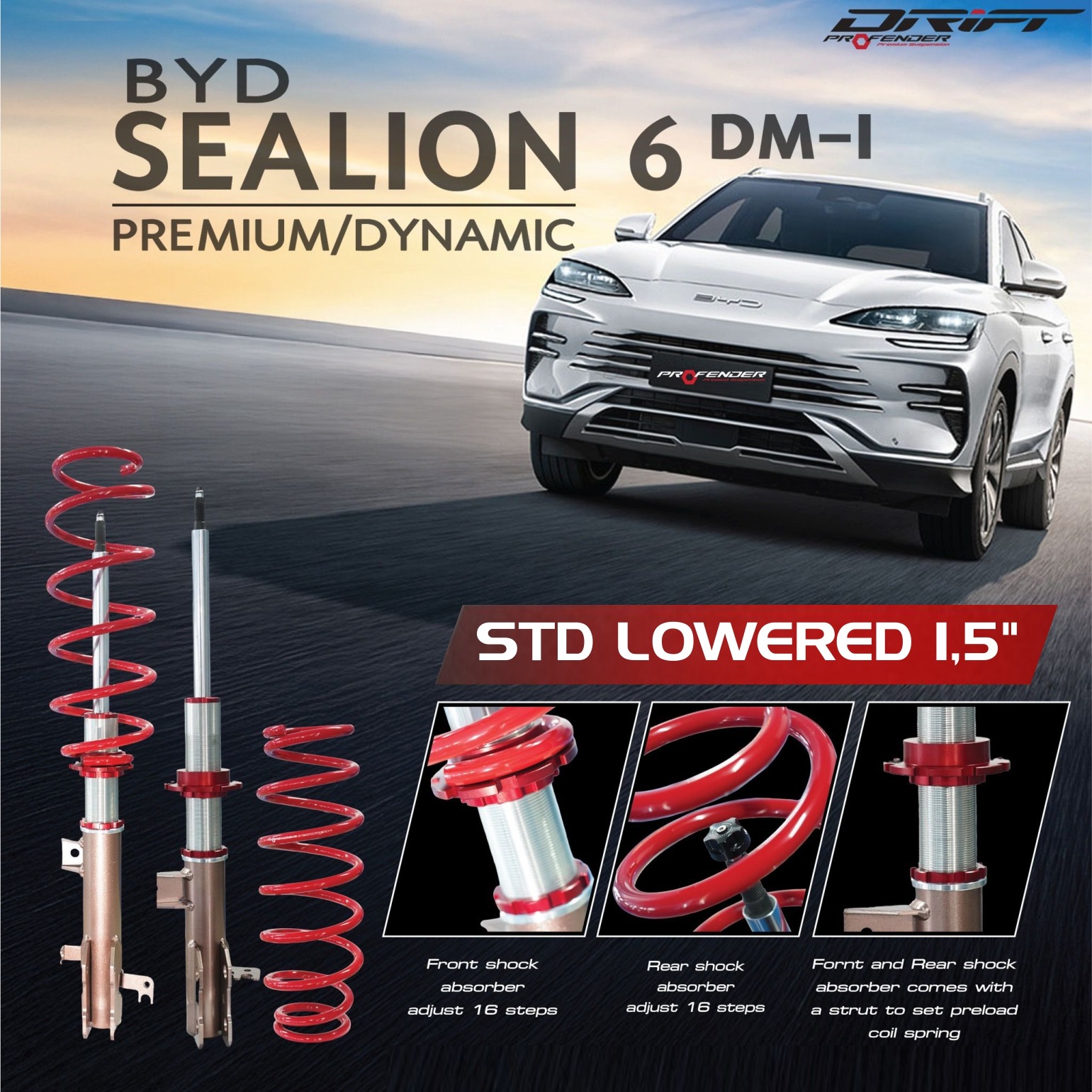 PROFENDER COILOVER DRIFT SERIES BYD SEALION 6