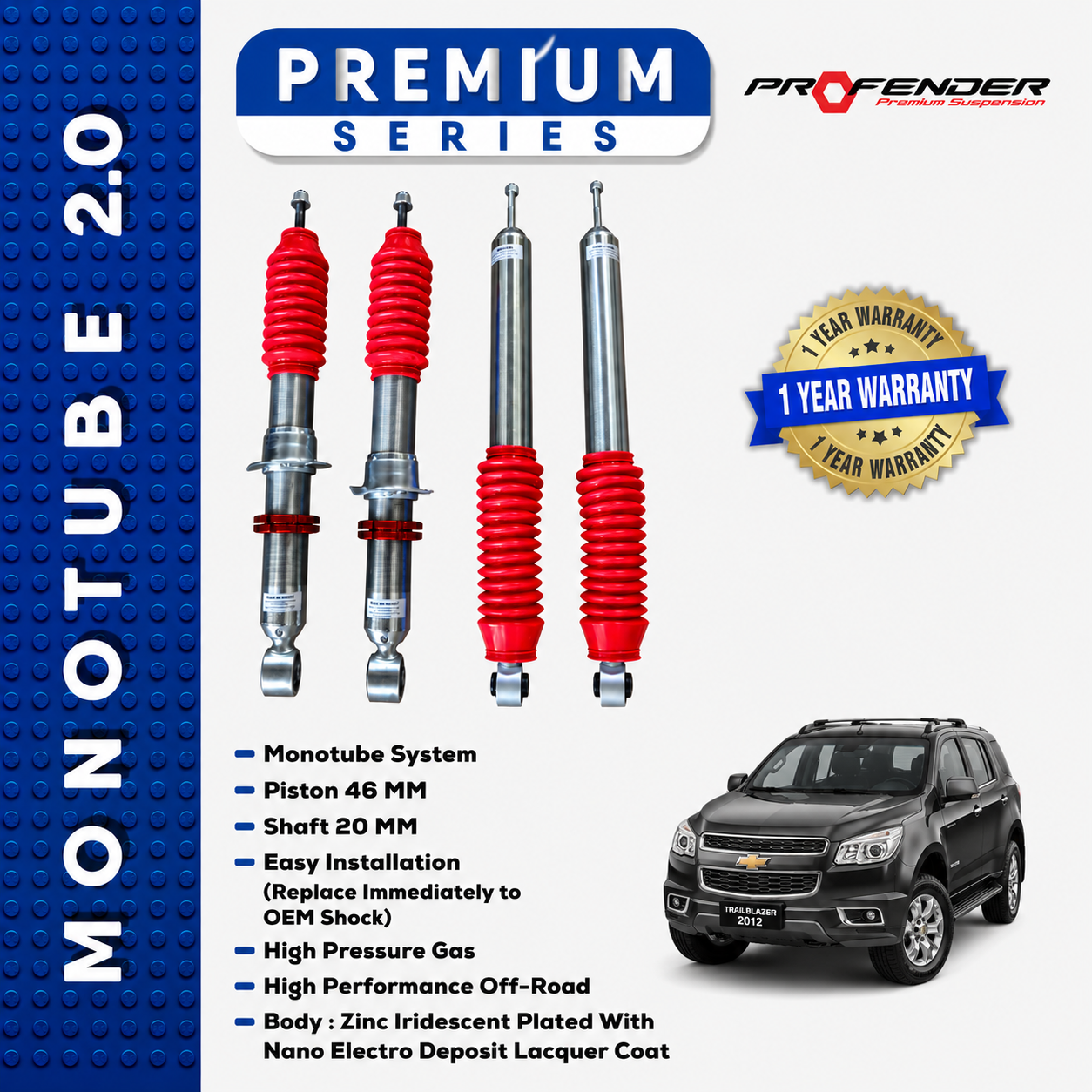 PROFENDER PREMIUM SERIES Monotube 2.0 CHEVROLET TRAILBLAZER