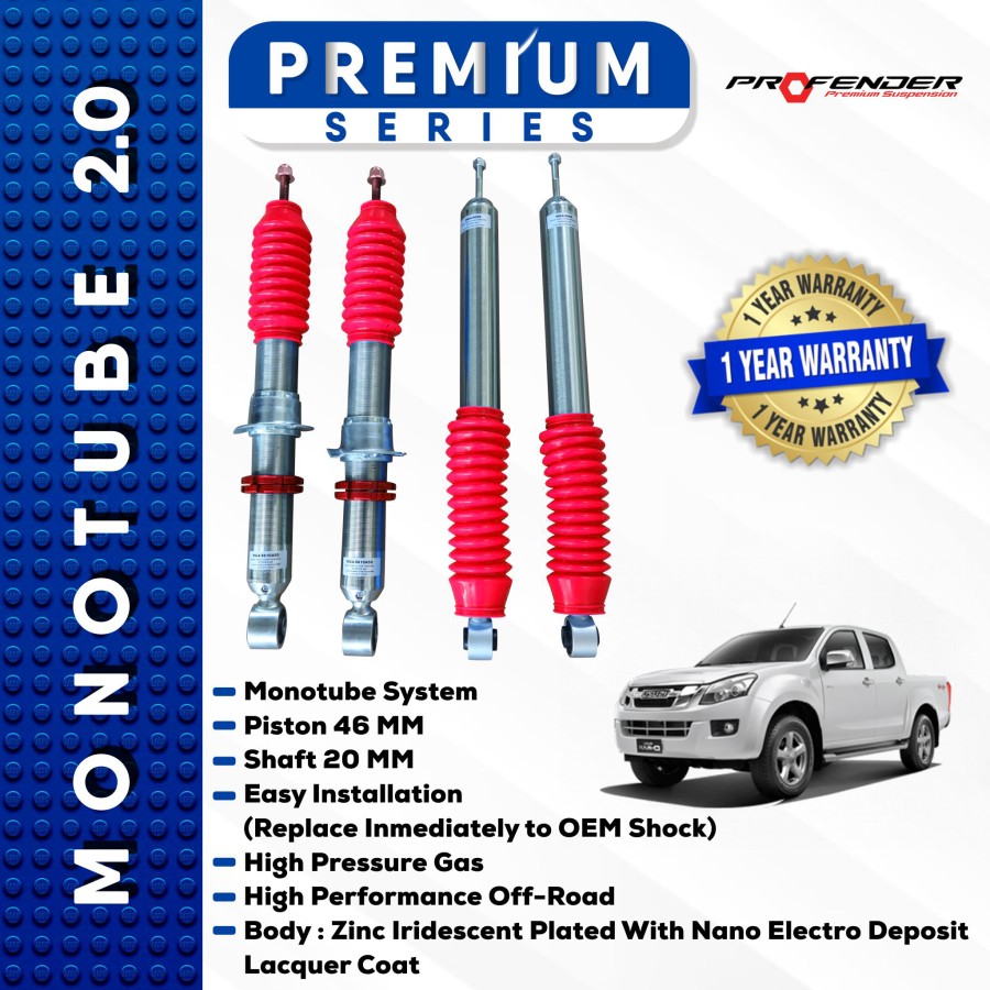 PROFENDER PREMIUM SERIES Monotube 2.0 ISUZU DMAX 12+