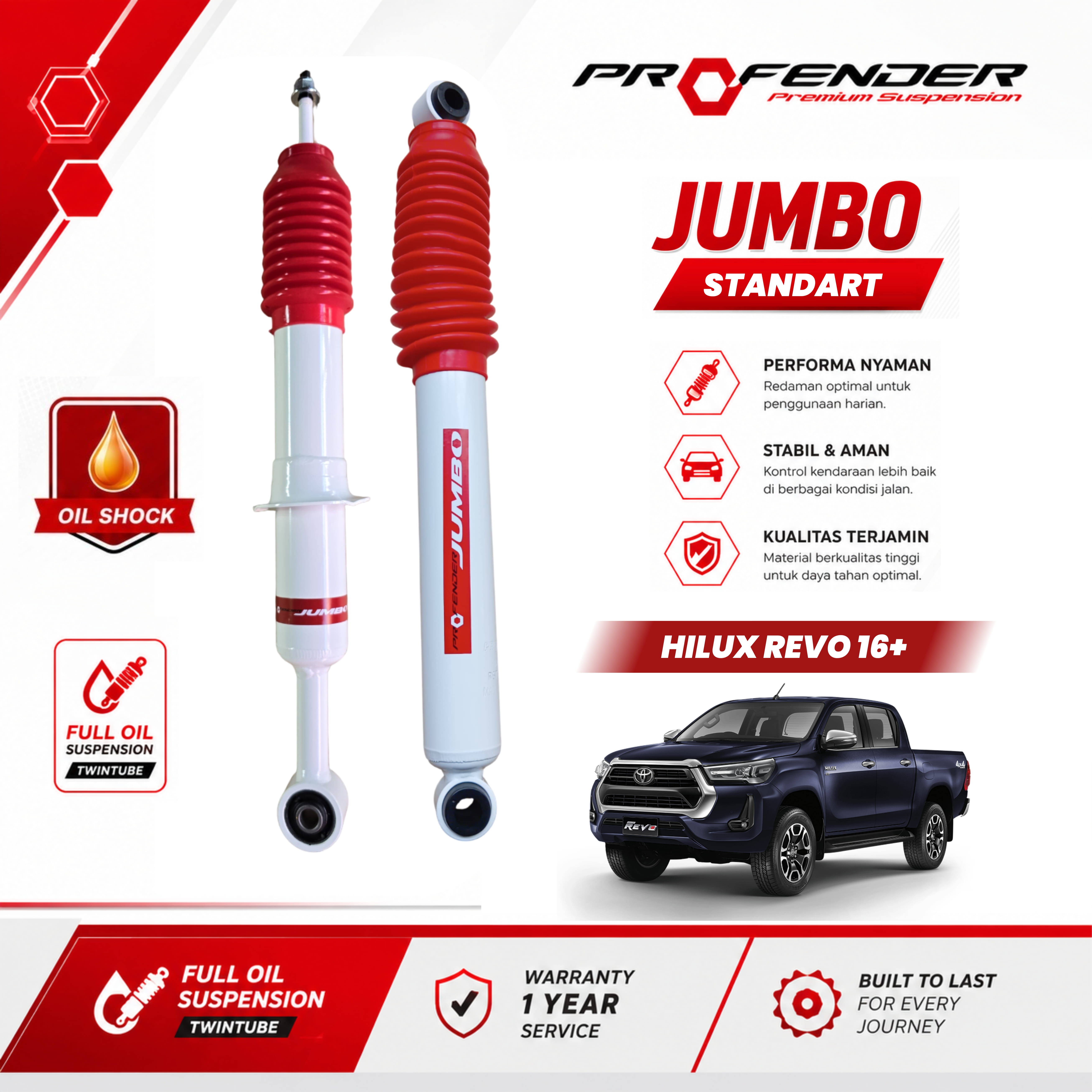 PROFENDER JUMBO OIL TOYOTA HILUX REVO 16+