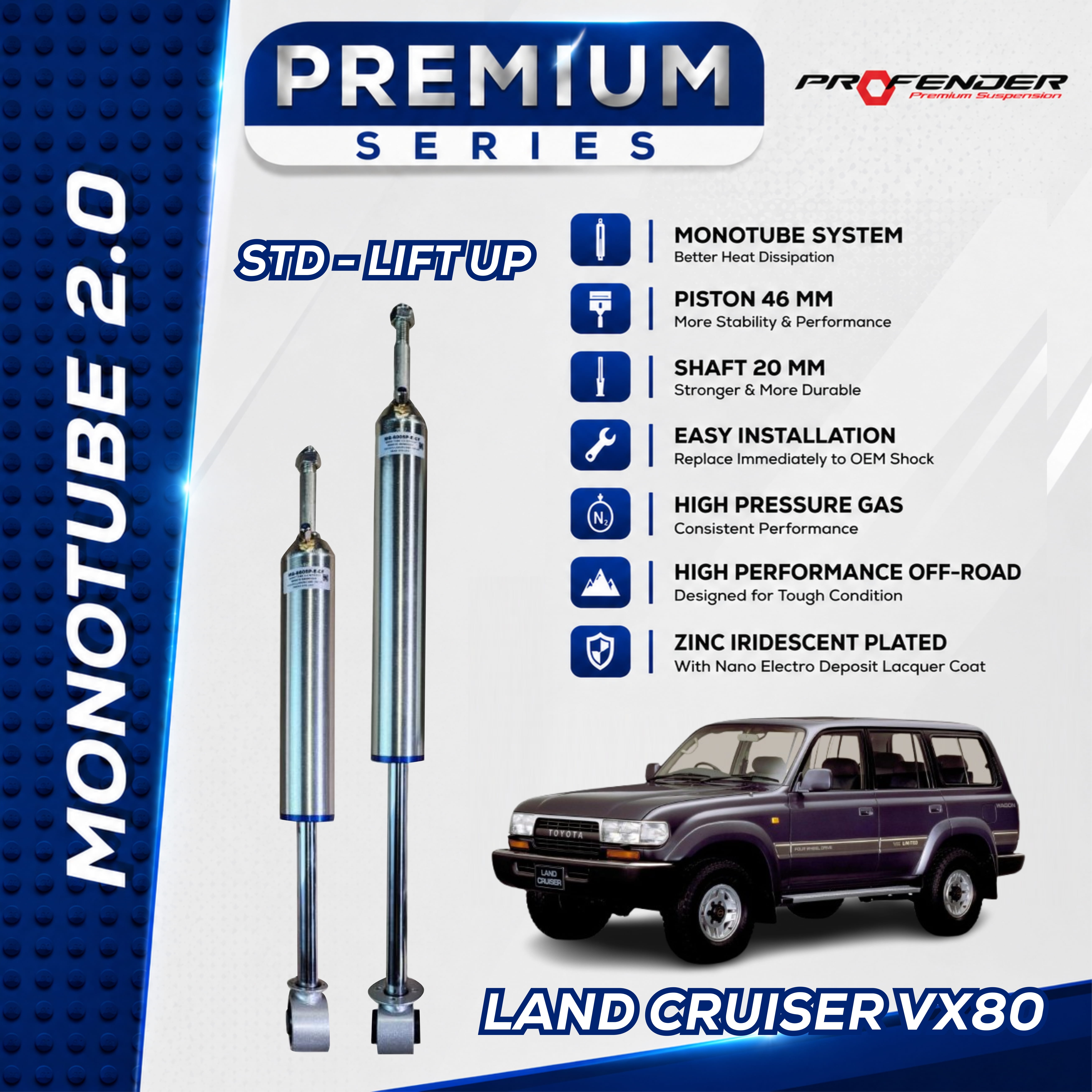 PROFENDER PREMIUM SERIES Monotube 2.0 TOYOTA LAND CRUISER VX80