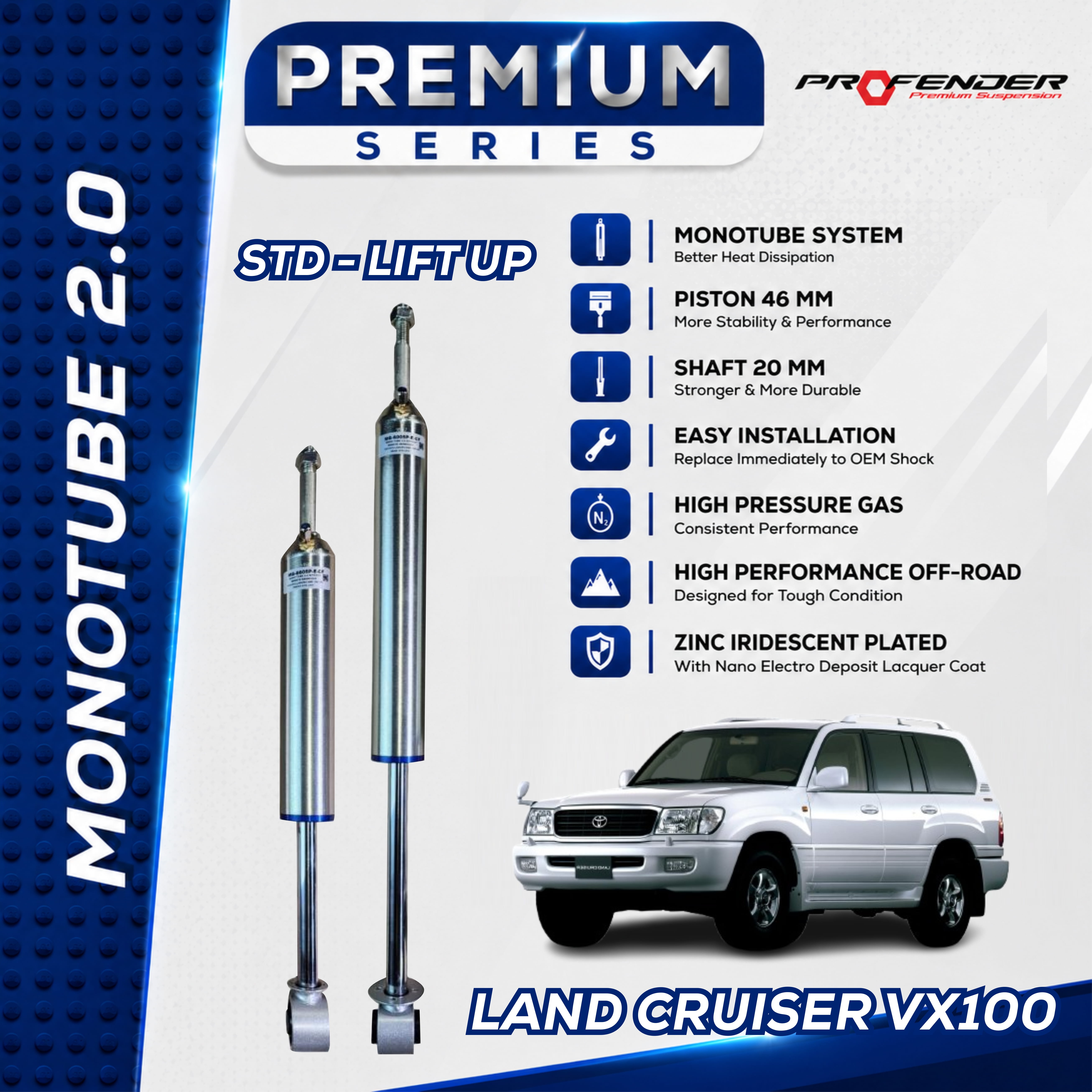 PROFENDER PREMIUM SERIES Monotube 2.0 TOYOTA LAND CRUISER VX100