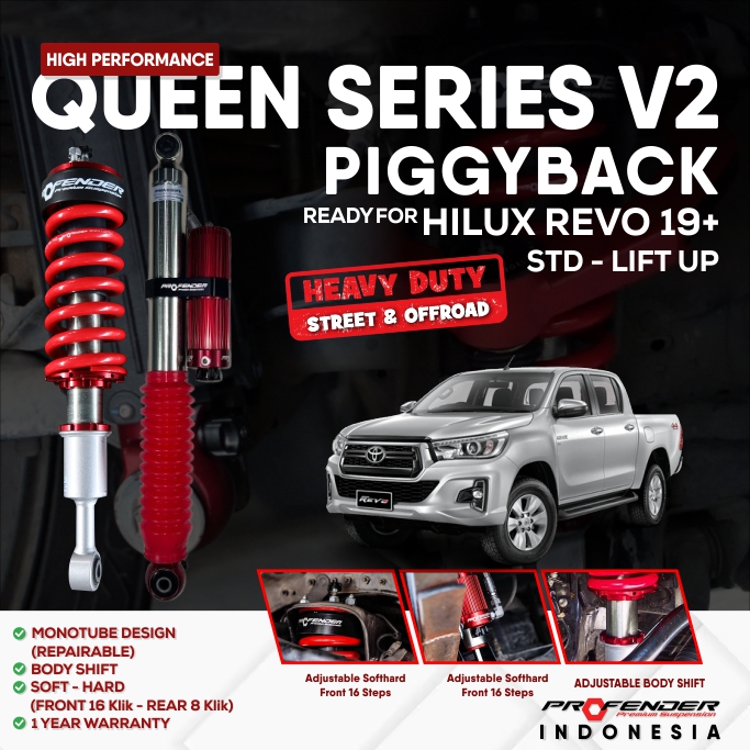 PROFENDER QUEEN SERIES TOYOTA HILUX REVO 16+ V2 PIGGYBACK