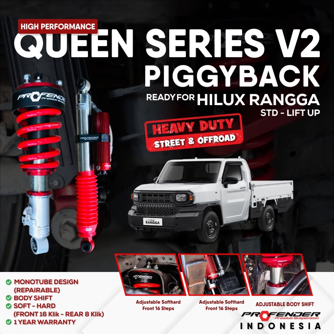 PROFENDER QUEEN SERIES TOYOTA HILUX RANGGA V2 PIGGYBACK