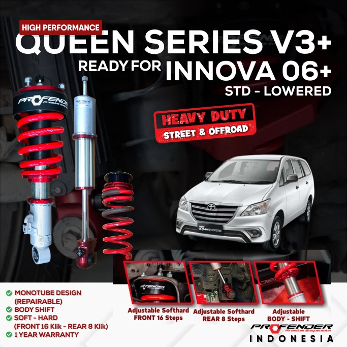 PROFENDER QUEEN SERIES TOYOTA INNOVA 06+ V3+ LOWERED