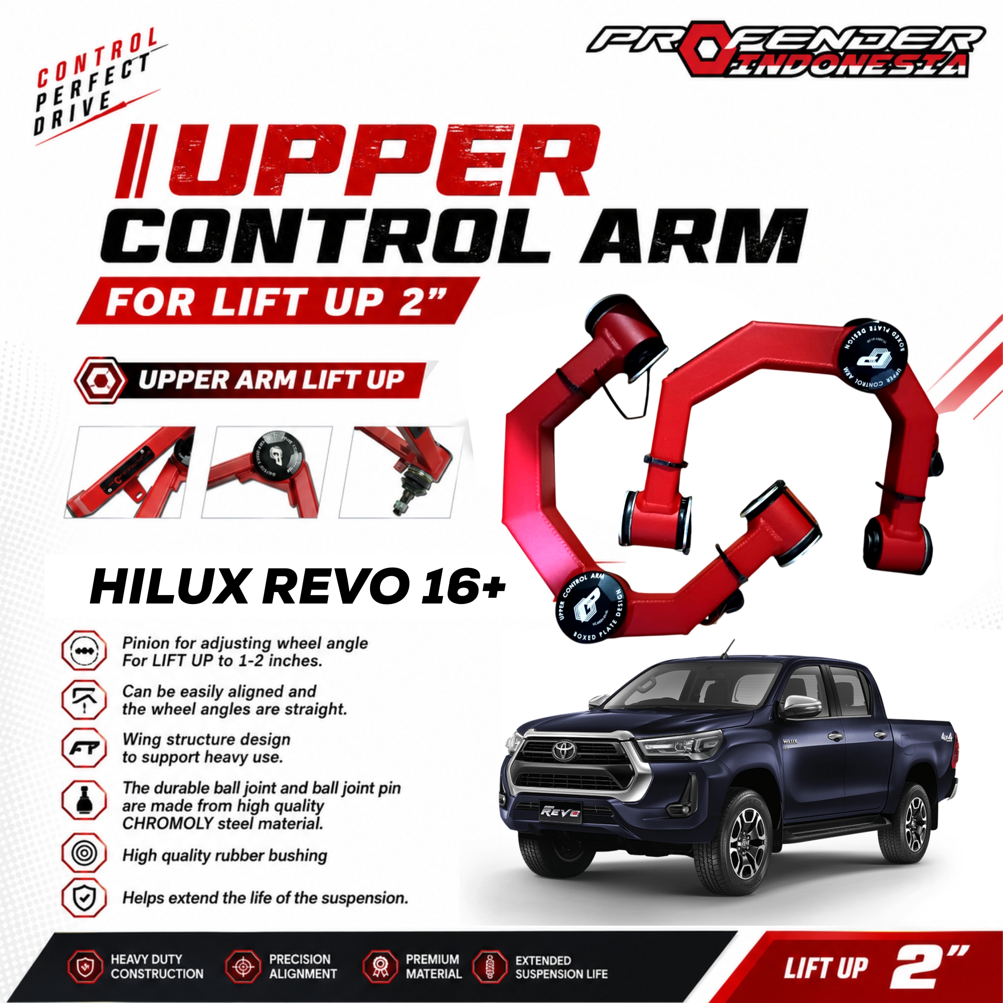 FRONT UPPER CONTROL ARM SERIES TOYOTA HILUX REVO 16+