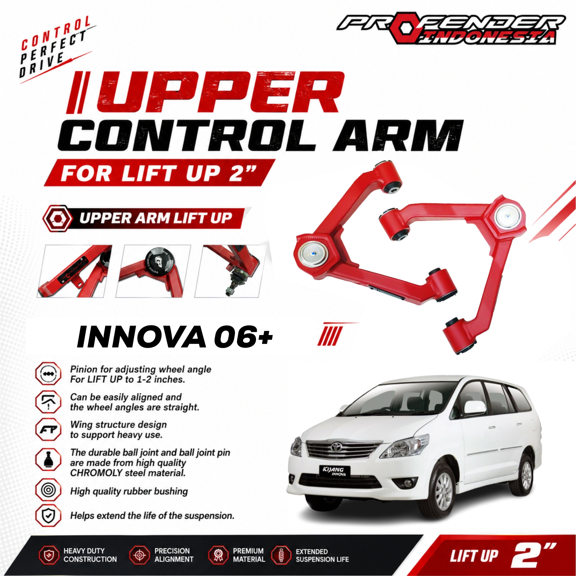 FRONT UPPER CONTROL ARM SERIES TOYOTA INNOVA 06+
