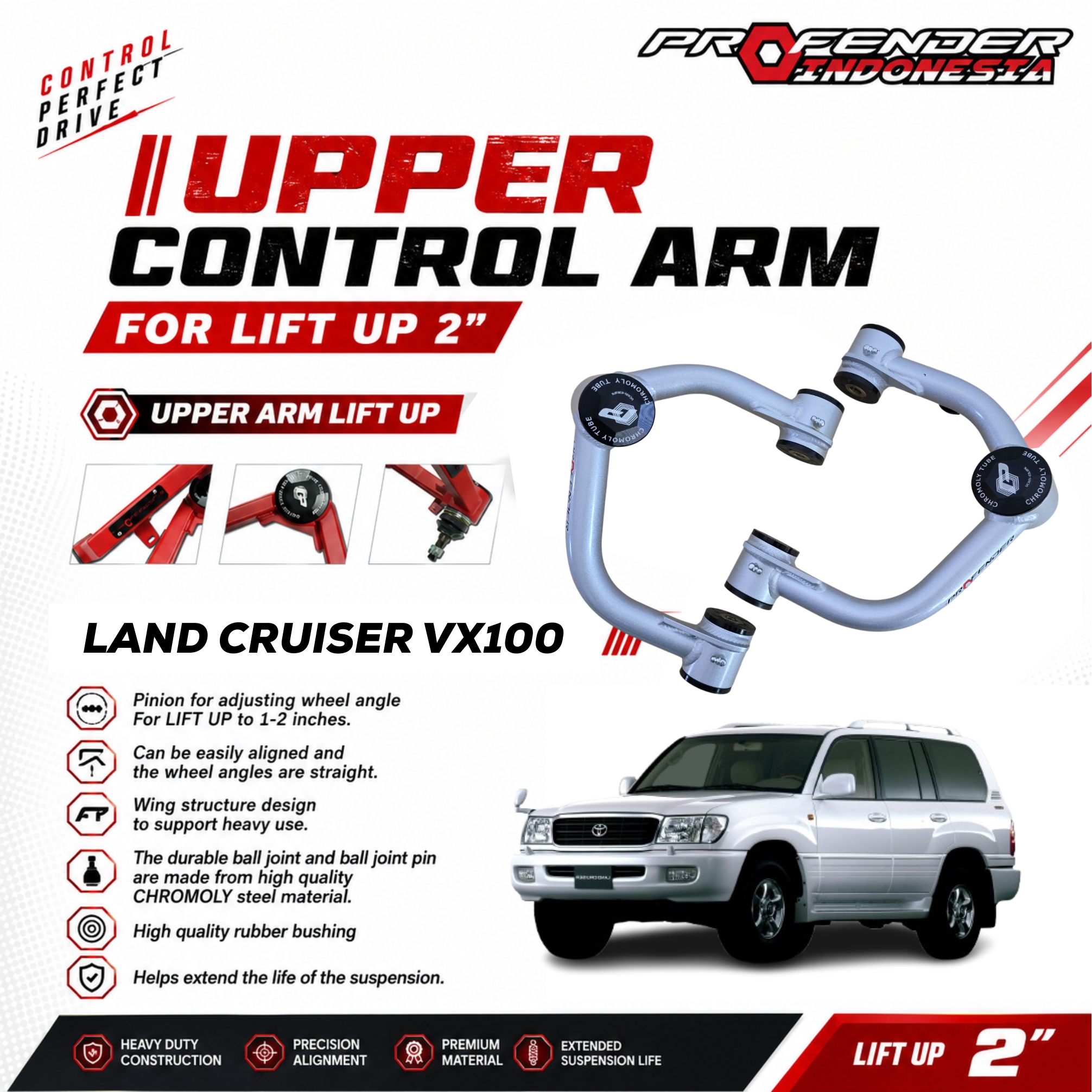 FRONT UPPER CONTROL ARM SERIES TOYOTA LAND CRUISER VX100