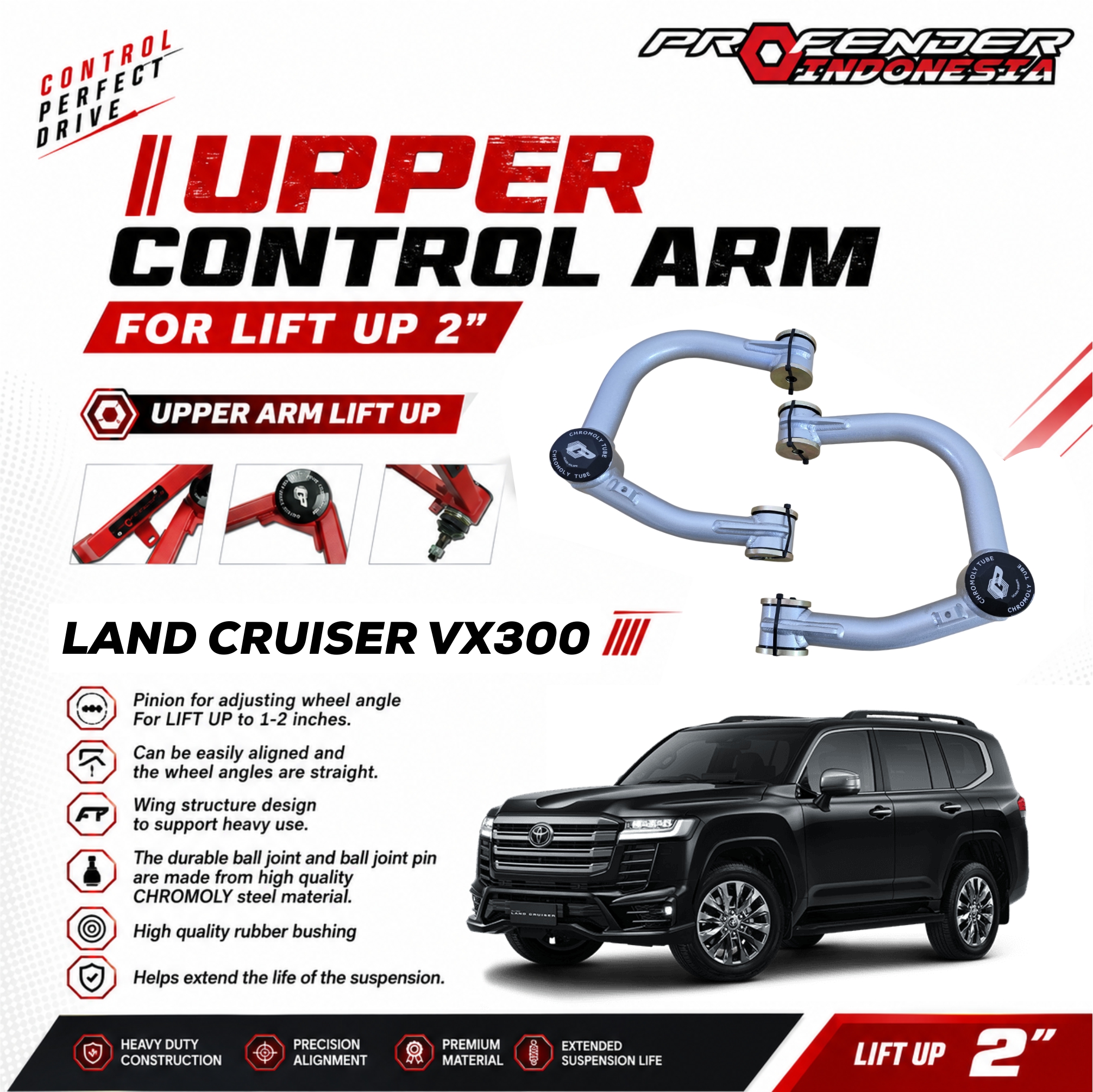 FRONT UPPER CONTROL ARM SERIES TOYOTA LAND CRUISER VX300