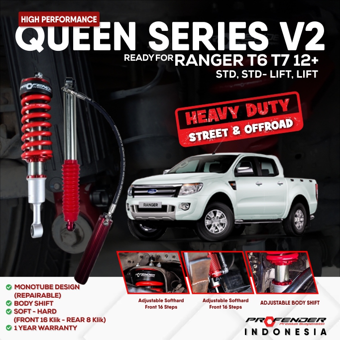 PROFENDER QUEEN SERIES FORD RANGER T6 T7 12+ V2 NON PIGGYBACK
