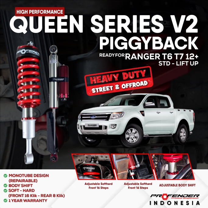 PROFENDER QUEEN SERIES FORD RANGER T6 T7 12+ V2 PIGGYBACK