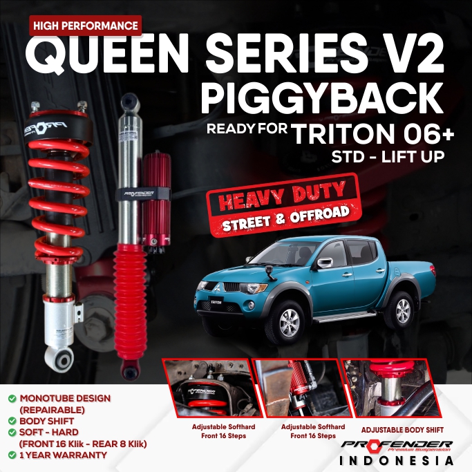 PROFENDER QUEEN SERIES MITSUBISHI TRITON 06+ V2 PIGGYBACK