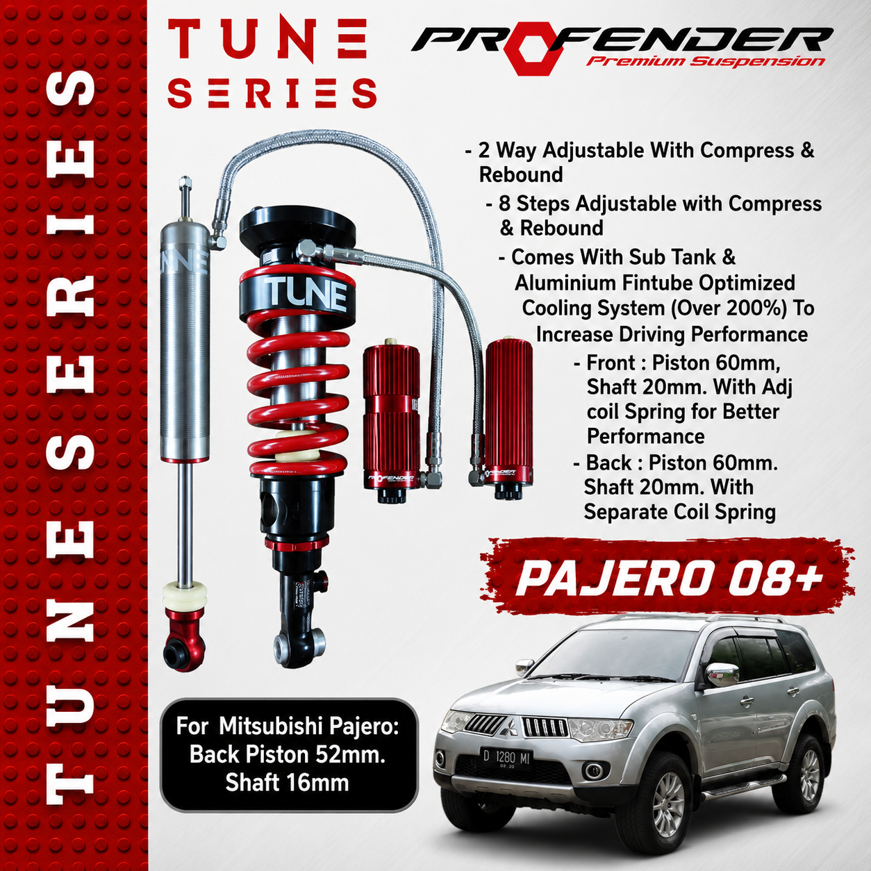 PROFENDER TUNE SERIES 2 WAY MITSUBISHI PAJERO 08+