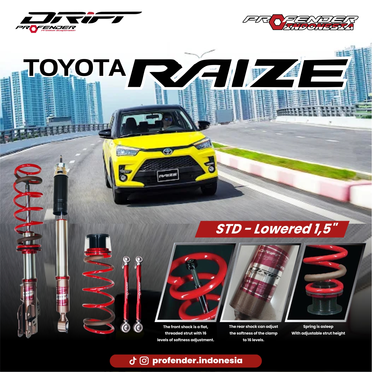 PROFENDER COILOVER DRIFT SERIES TOYOTA RAIZE 