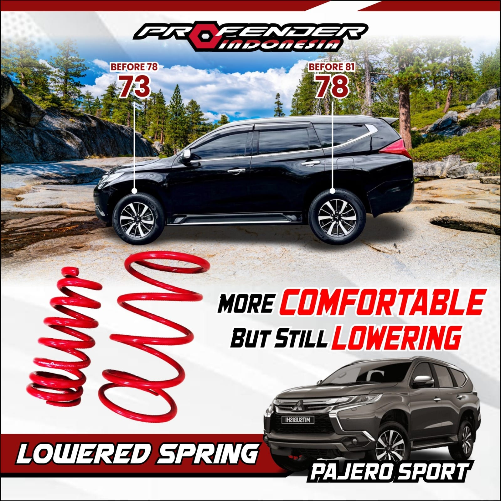 PROFENDER COIL SPRING MITSUBISHI PAJERO 16+