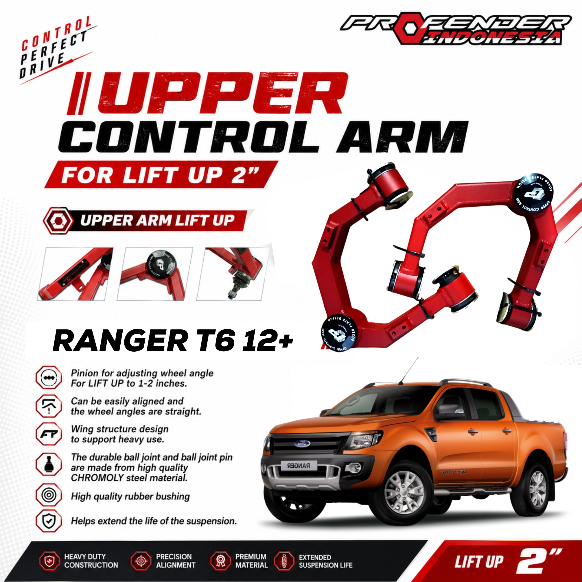 FRONT UPPER CONTROL ARM SERIES FORD RANGER T6 T7 12+
