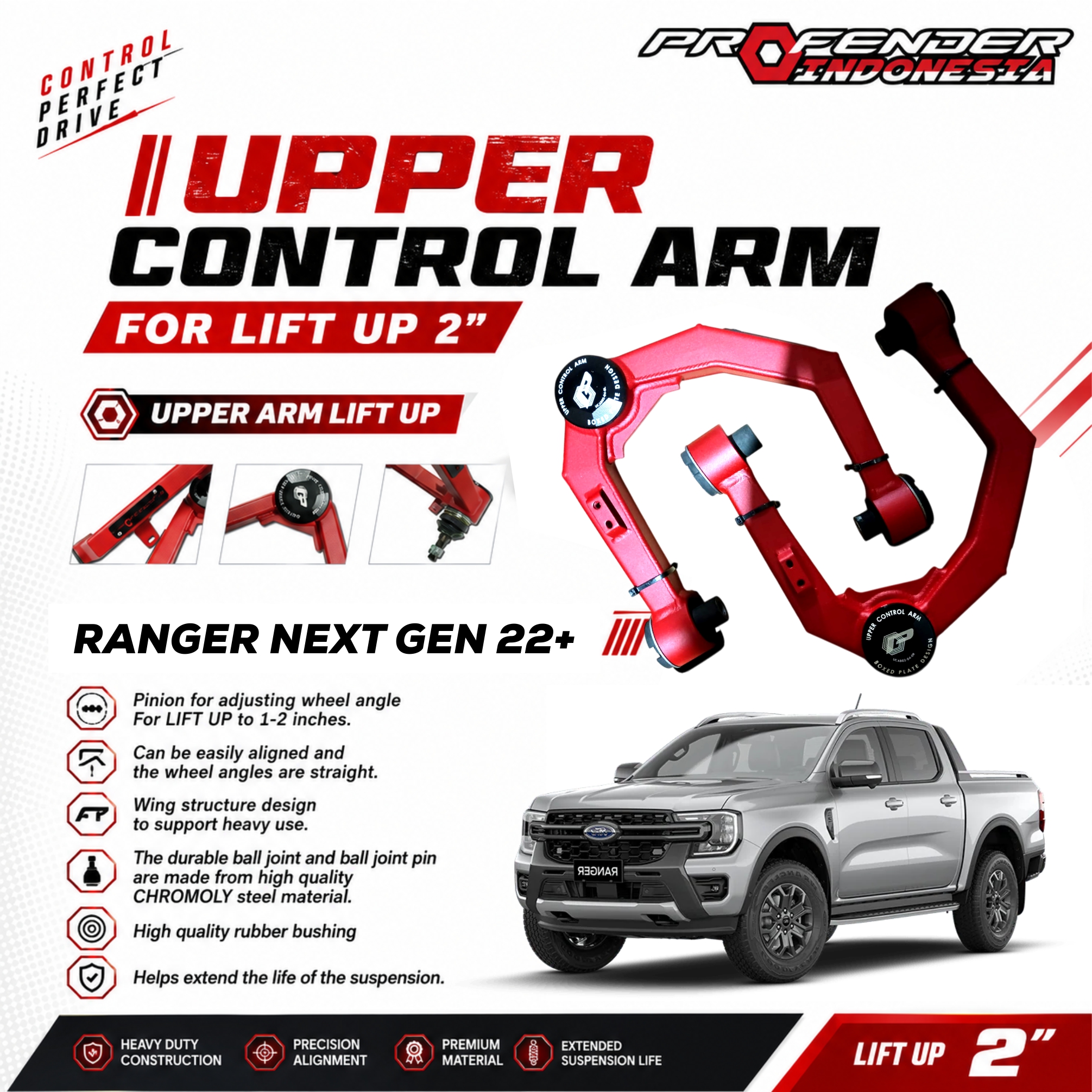 FRONT UPPER CONTROL ARM SERIES FORD RANGER 22+