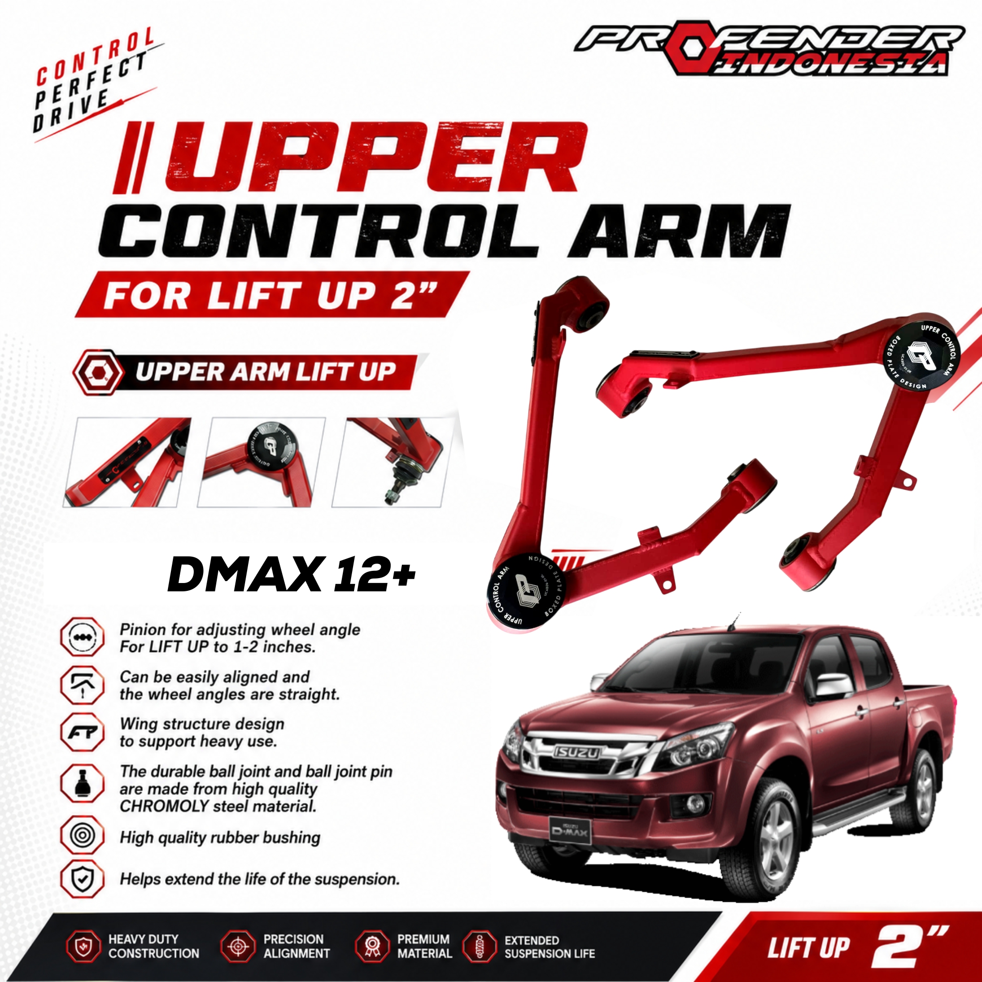 FRONT UPPER CONTROL ARM SERIES ISUZU DMAX 12+