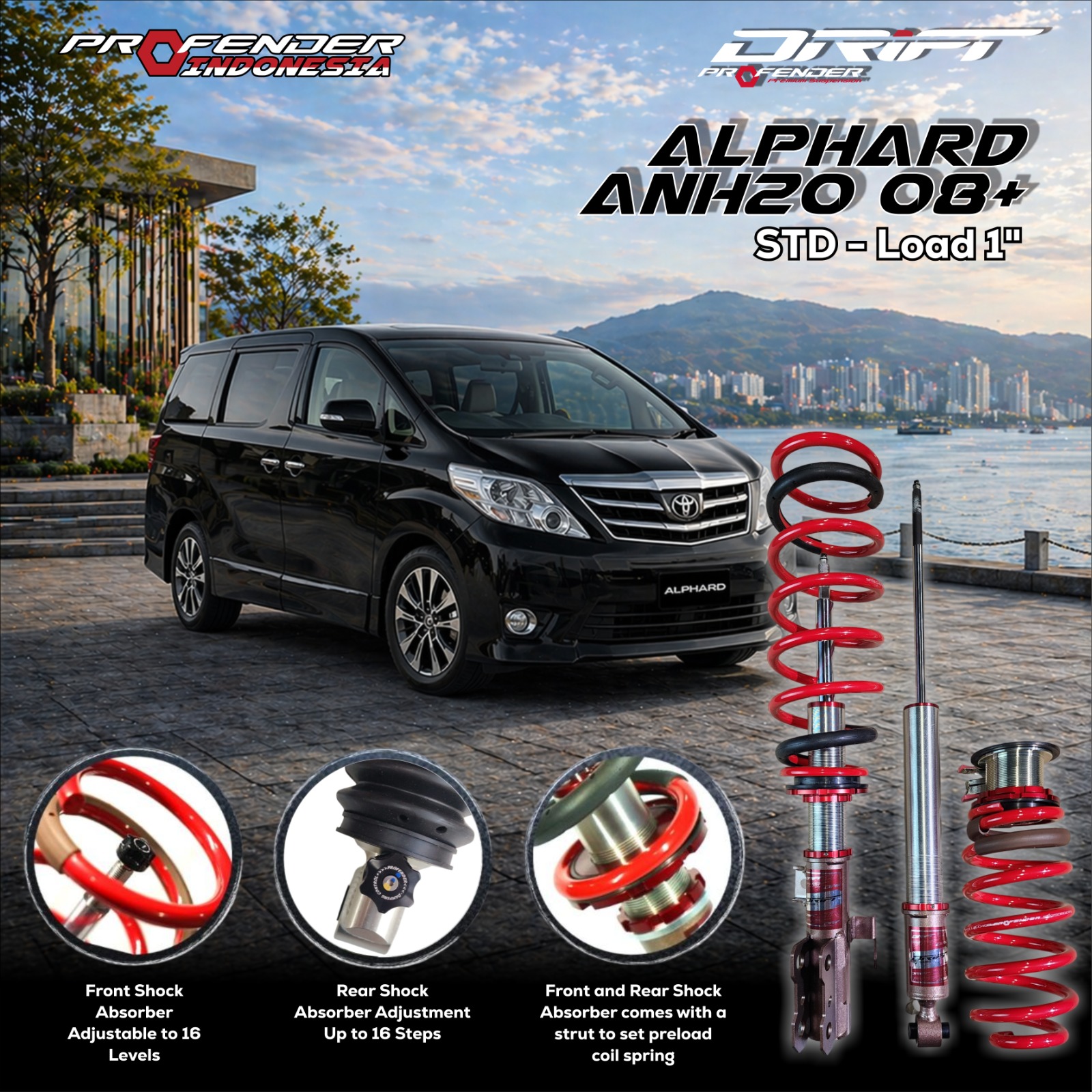 PROFENDER COILOVER DRIFT SERIES TOYOTA ALPHARD ANH20 08+