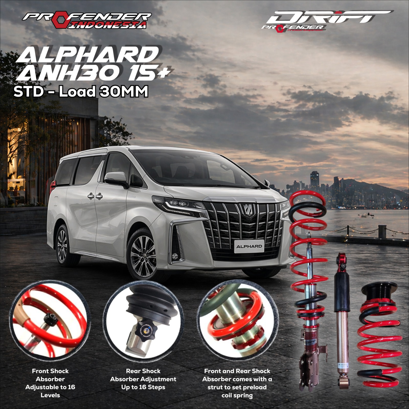 PROFENDER COILOVER DRIFT SERIES TOYOTA ALPHARD ANH30 15+