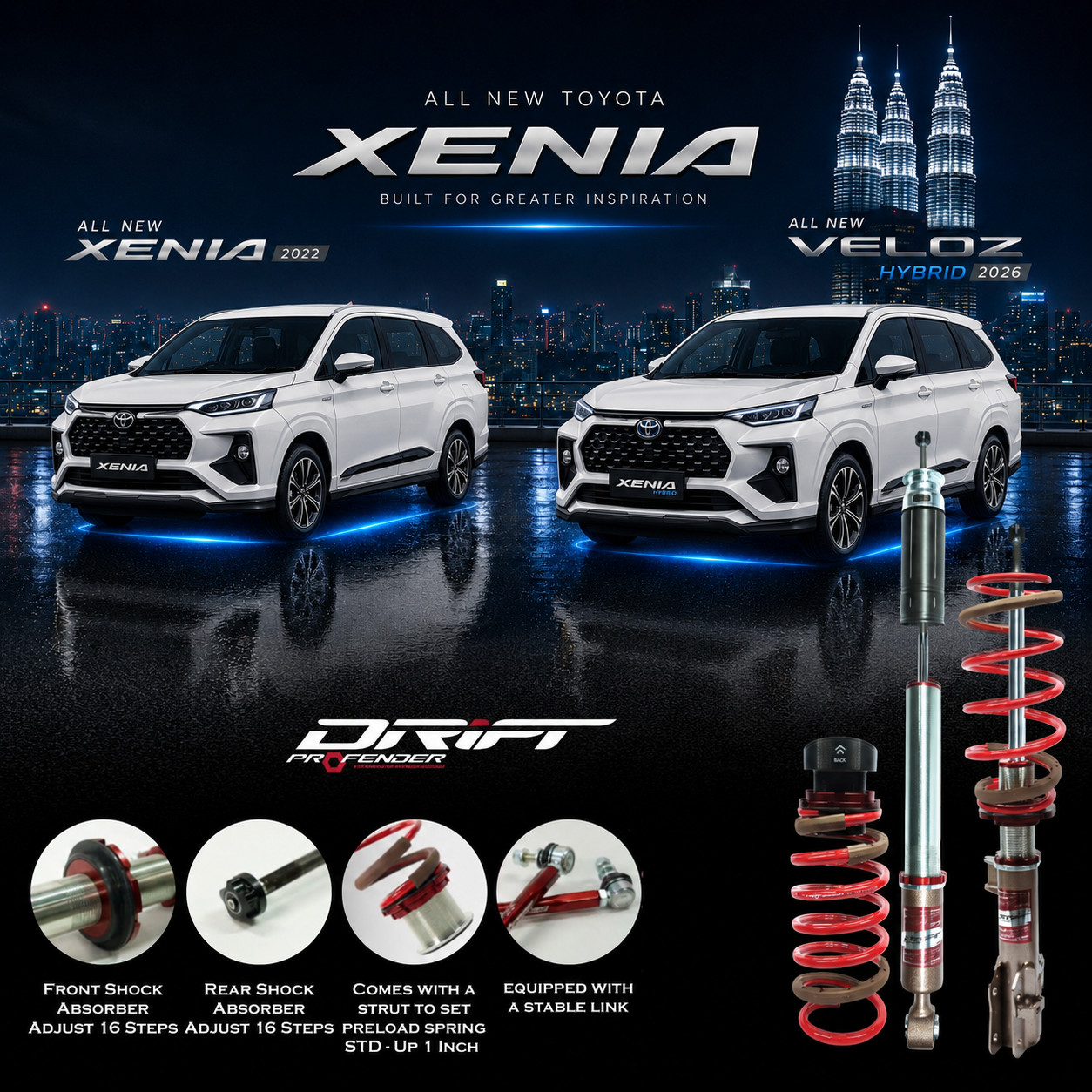 PROFENDER COILOVER DRIFT SERIES DAIHATSU ALL NEW XENIA 22+