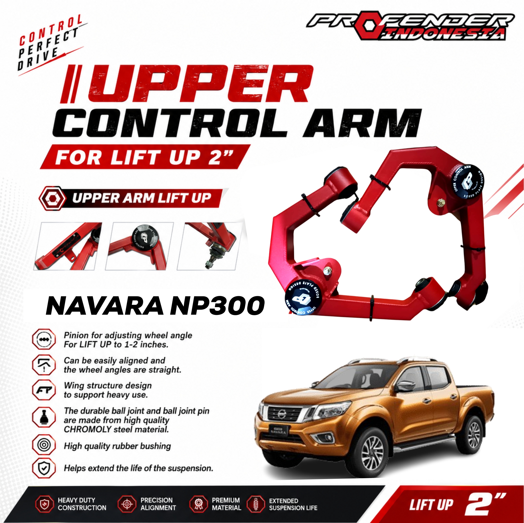 FRONT UPPER CONTROL ARM SERIES NISSAN NAVARA NP300