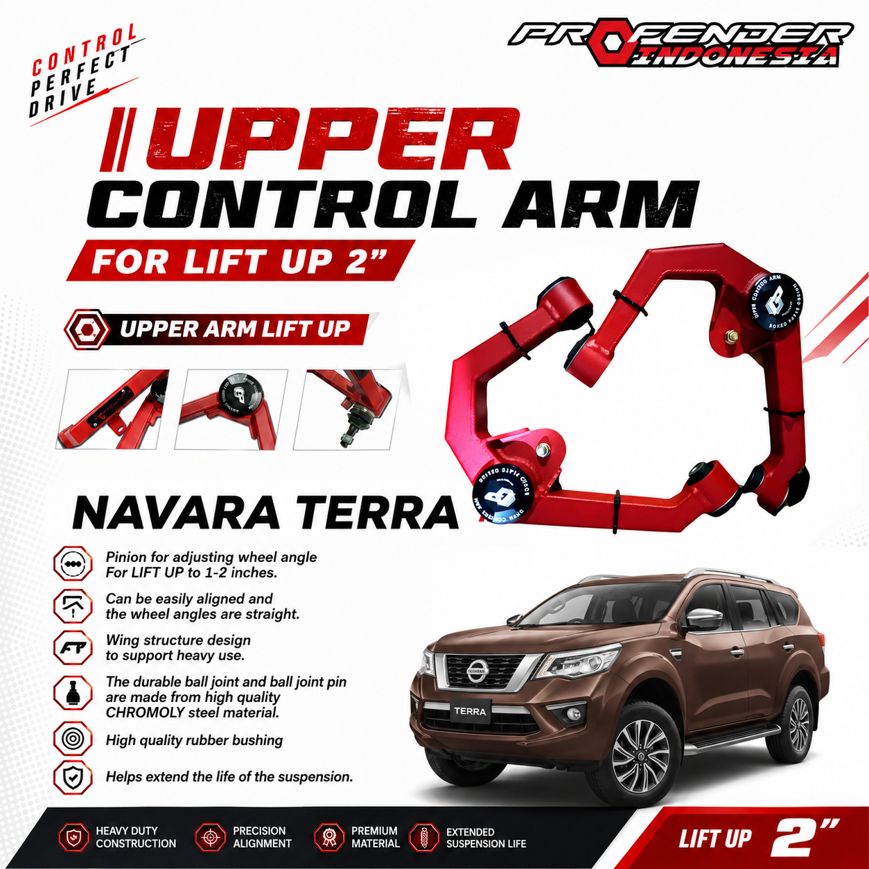FRONT UPPER CONTROL ARM SERIES NISSAN TERRA