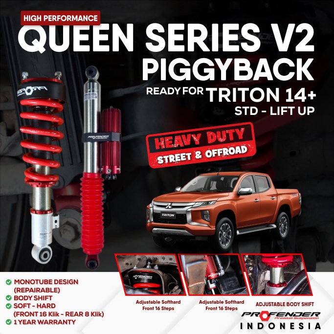 PROFENDER QUEEN SERIES MITSUBISHI TRITON 14+ V2 PIGGYBACK
