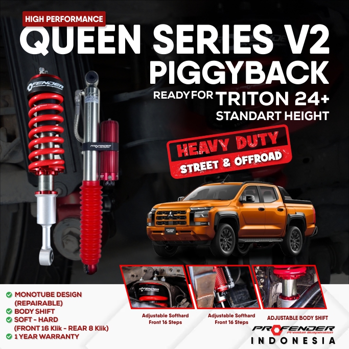PROFENDER QUEEN SERIES MITSUBISHI TRITON 23+ V2 PIGGYBACK