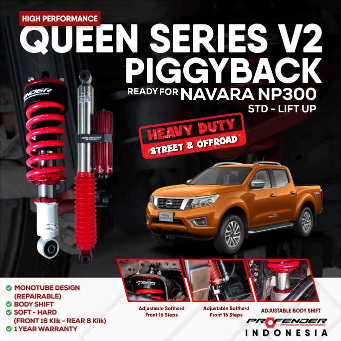 PROFENDER QUEEN SERIES NISSAN NAVARA NP300 V2/V2+ PIGGYBACK