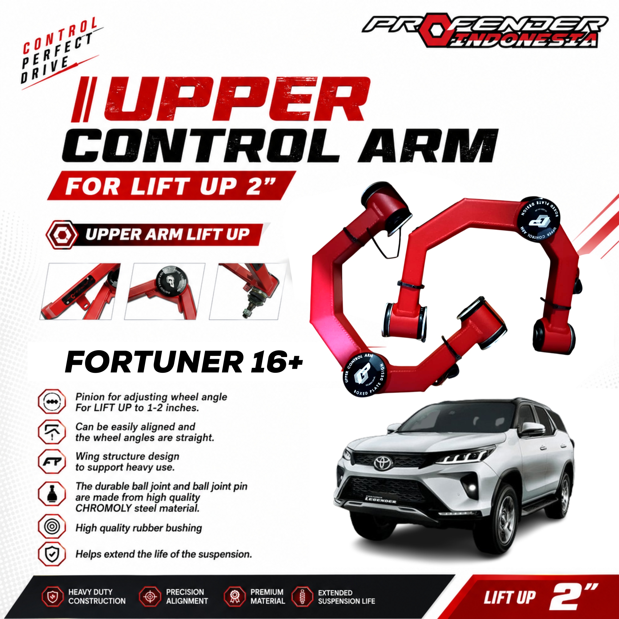 FRONT UPPER CONTROL ARM SERIES TOYOTA FORTUNER 16+