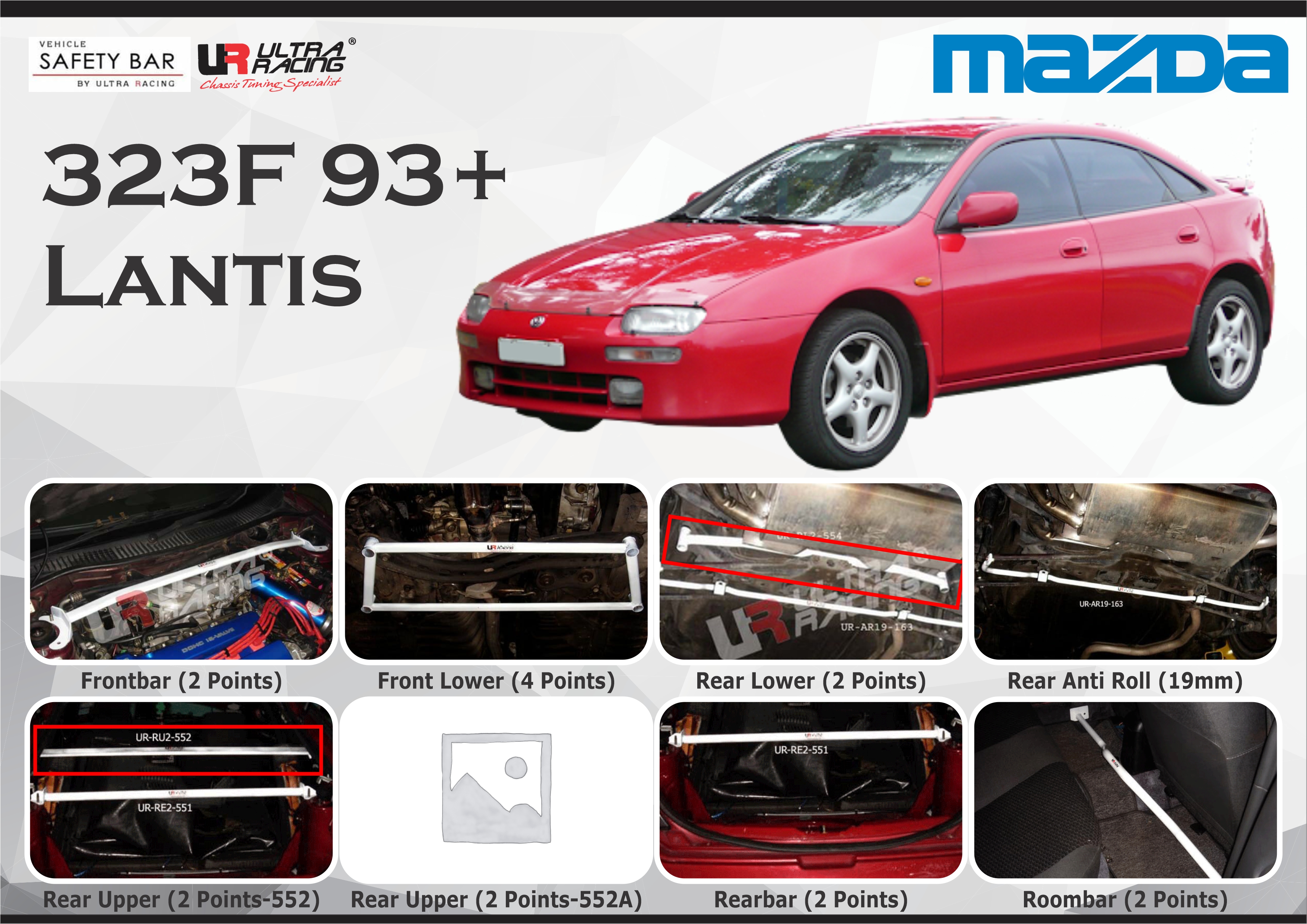 ULTRA RACING STABILISER BAR MAZDA 323F LANTIS 93+