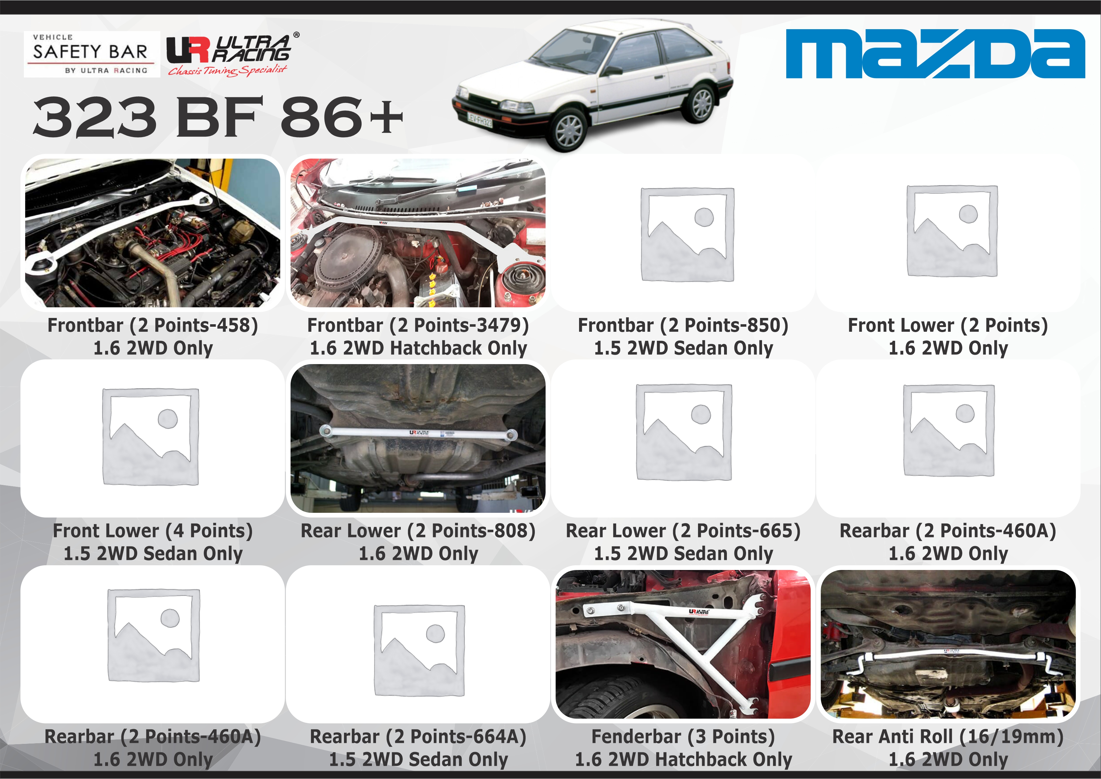 ULTRA RACING STABILISER BAR MAZDA 323 BF 86+