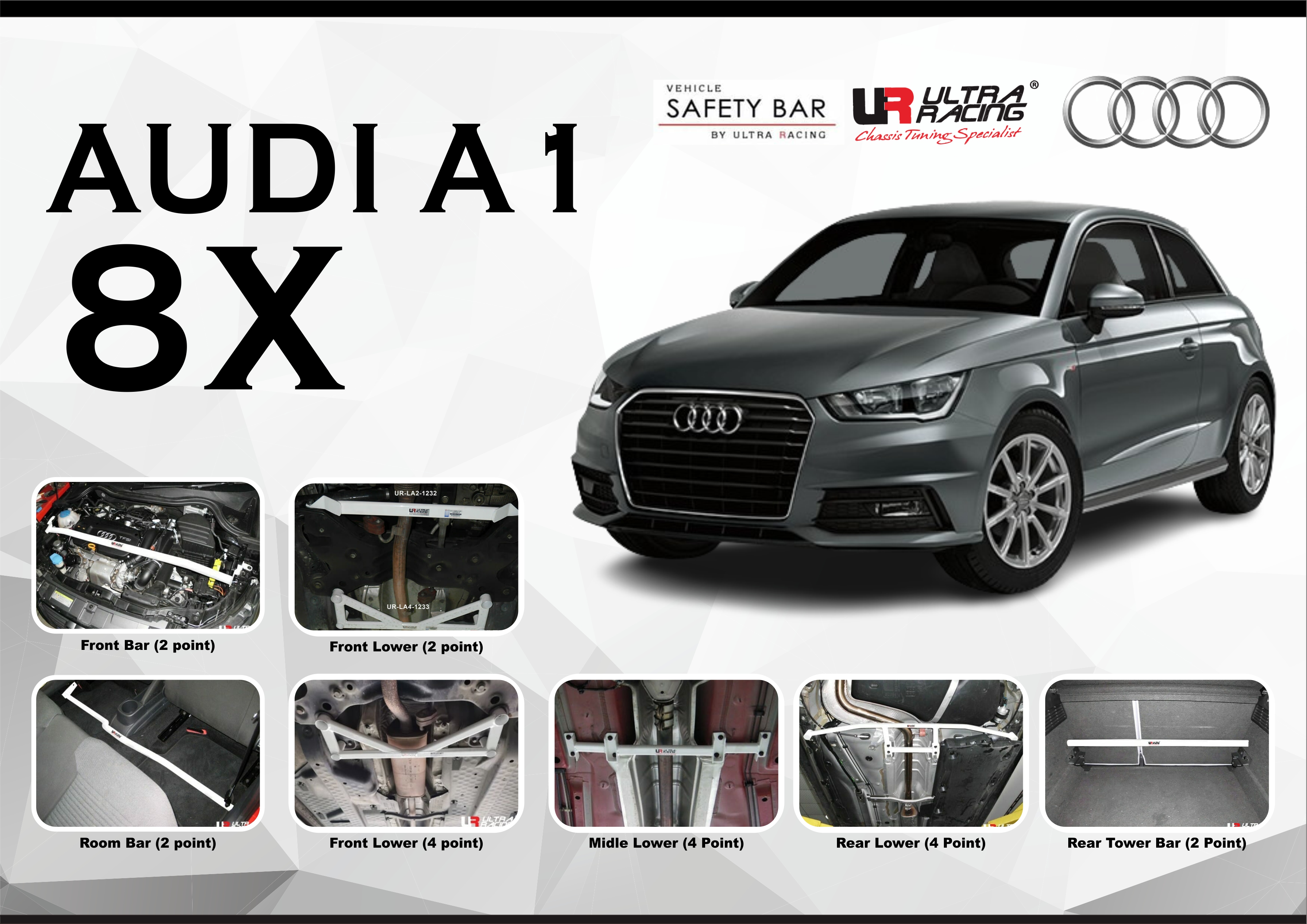 ULTRA RACING STABILISER BAR AUDI A1 8X 10+